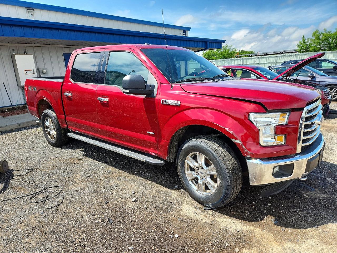 2015 Ford F150 Supercrew Red vin: 1FTEW1EP3FKF09027