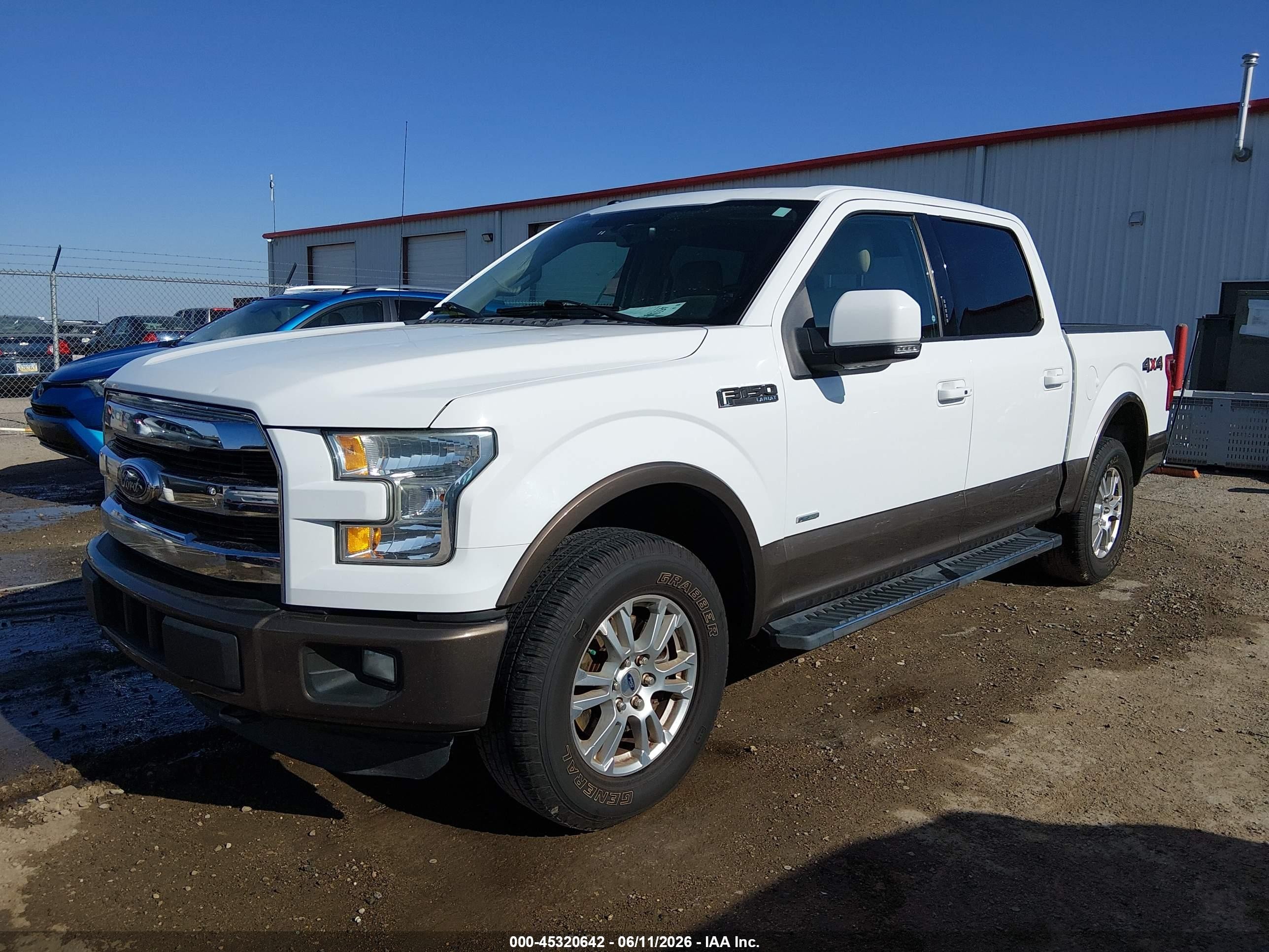 2015 Ford F-150 Lariat Белый vin: 1FTEW1EP4FFA62216
