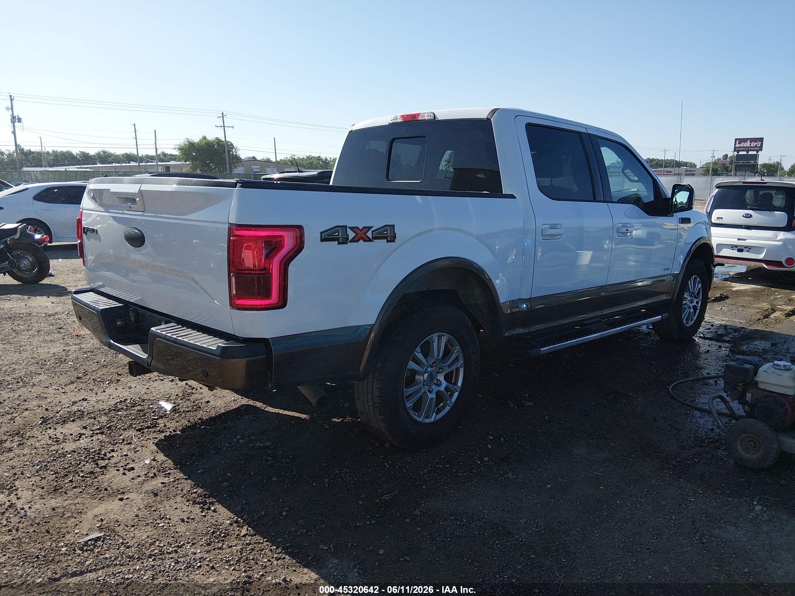 2015 Ford F-150 Lariat Белый vin: 1FTEW1EP4FFA62216