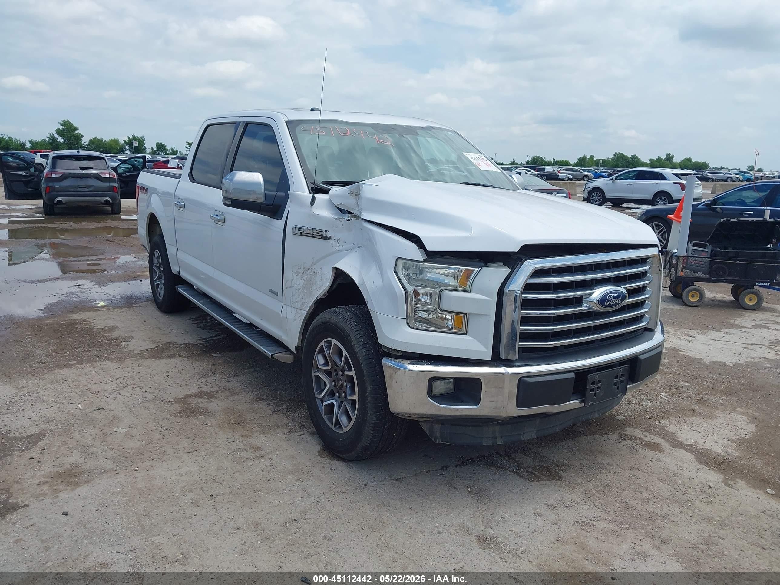 2015 Ford F-150 Xlt White vin: 1FTEW1EP4FKD47733