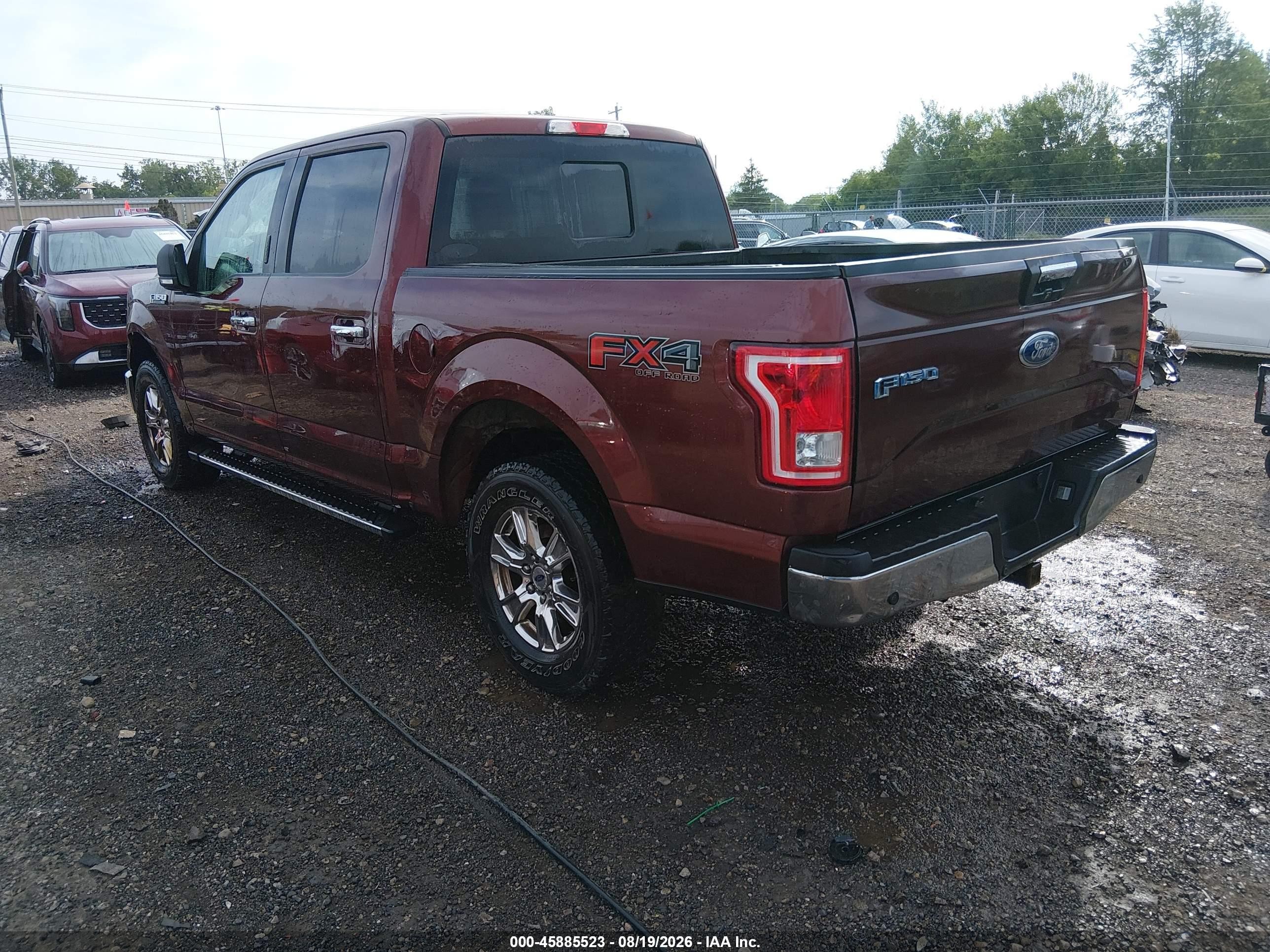 2016 Ford F-150 Xlt Maroon vin: 1FTEW1EP5GFB83242