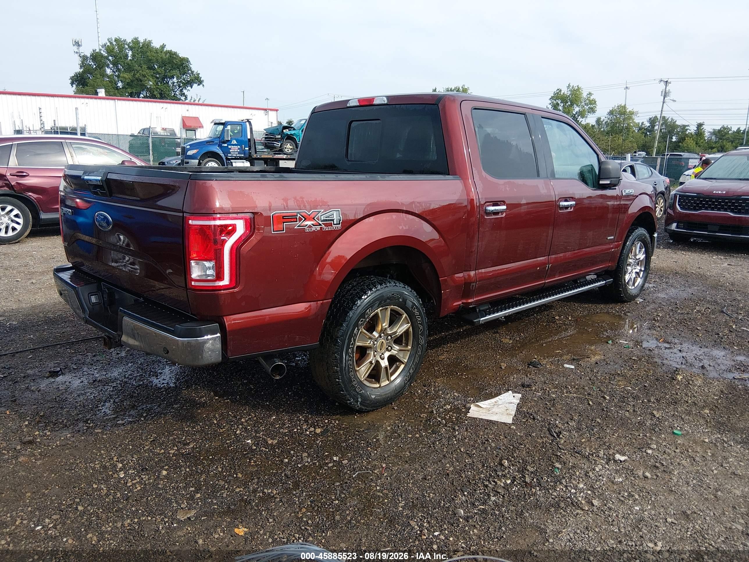 2016 Ford F-150 Xlt Maroon vin: 1FTEW1EP5GFB83242