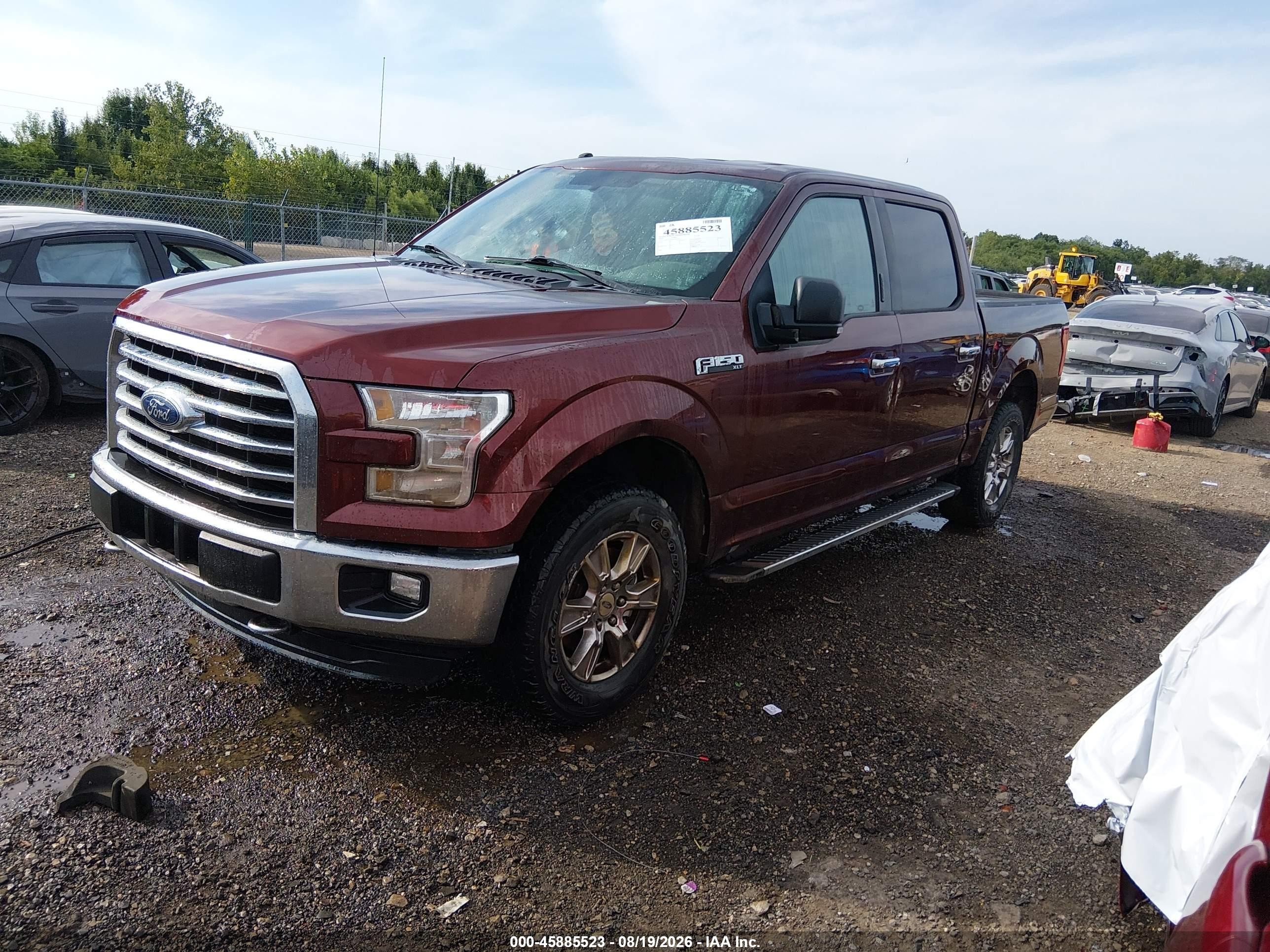 2016 Ford F-150 Xlt Maroon vin: 1FTEW1EP5GFB83242