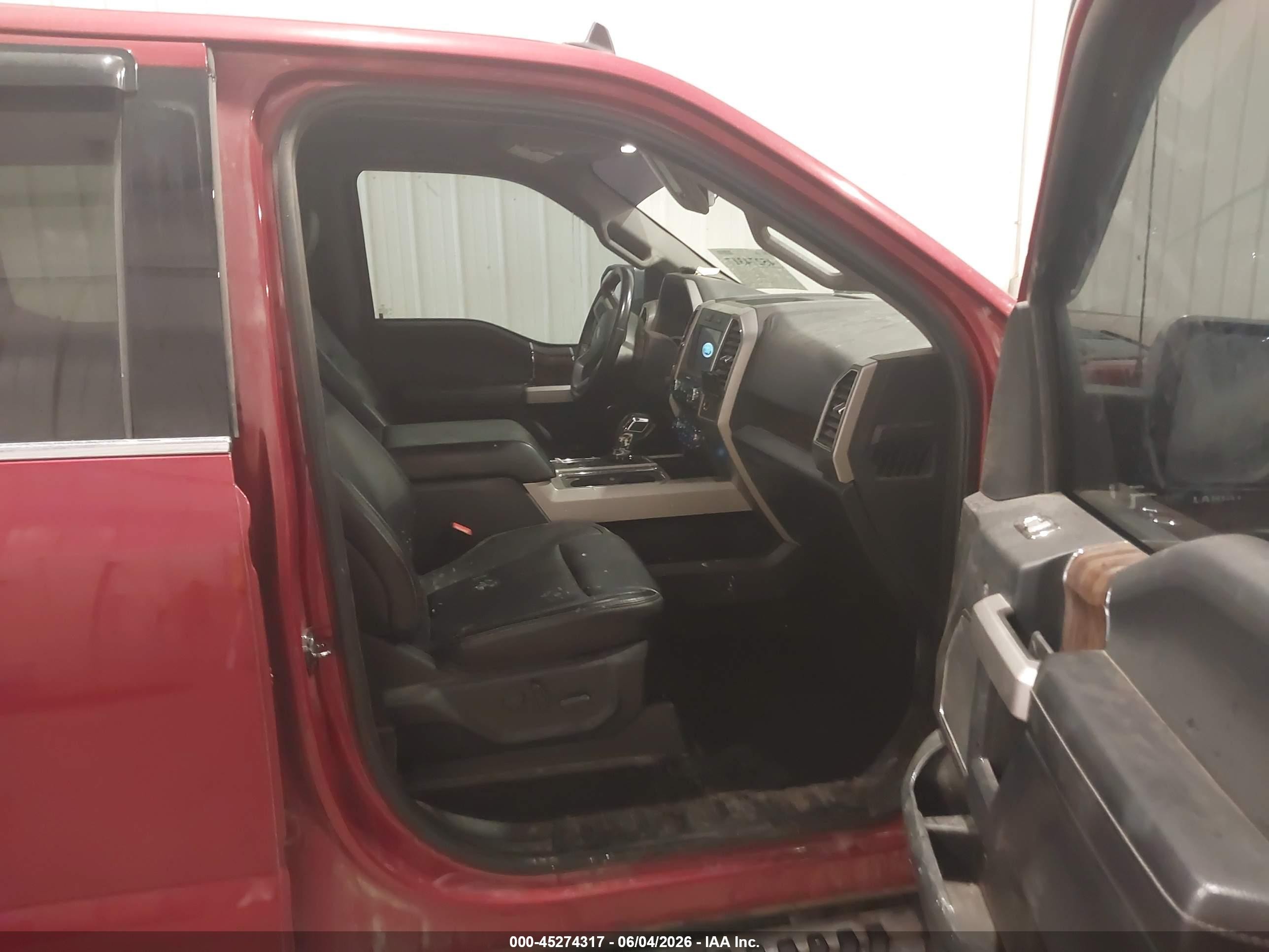 2019 Ford F-150 Lariat Red vin: 1FTEW1EP5KKE15452
