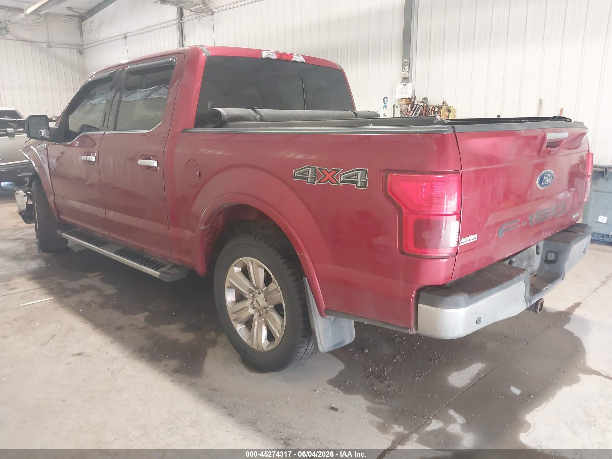 2019 Ford F-150 Lariat Red vin: 1FTEW1EP5KKE15452