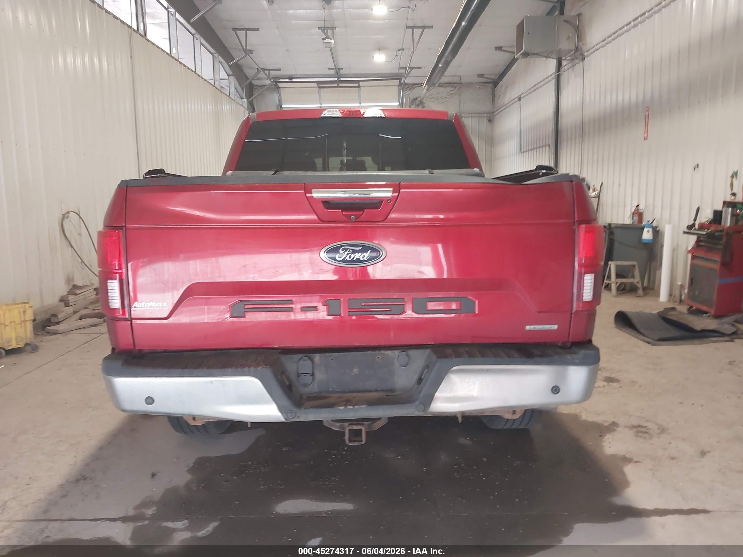 2019 Ford F-150 Lariat Red vin: 1FTEW1EP5KKE15452