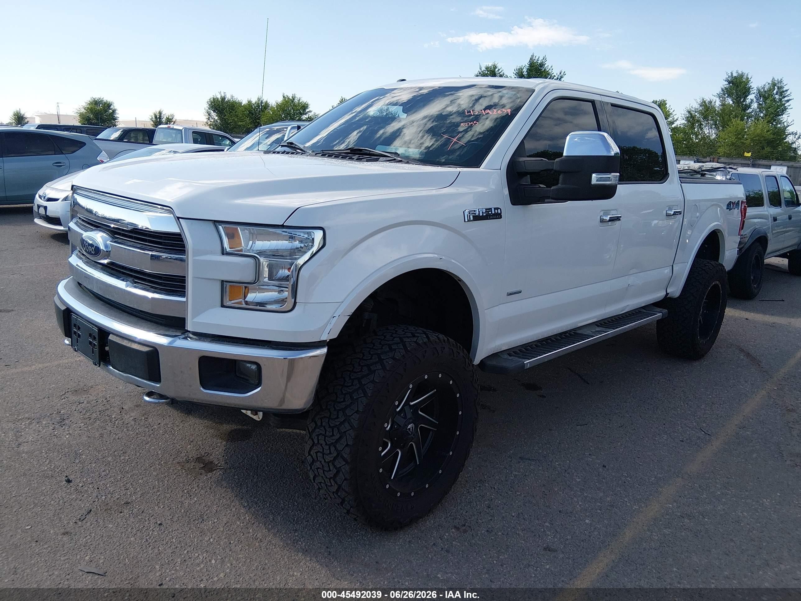 2015 Ford F-150 Lariat/xl/xlt White vin: 1FTEW1EP6FFA91541