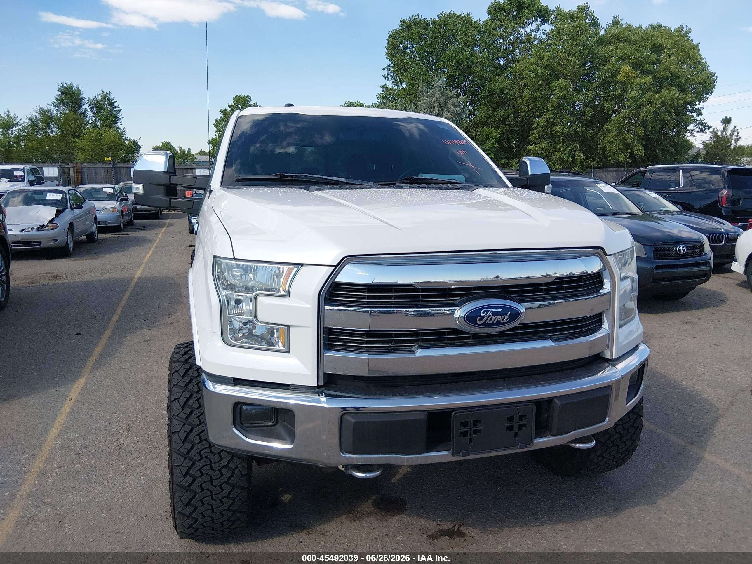 2015 Ford F-150 Lariat/xl/xlt White vin: 1FTEW1EP6FFA91541
