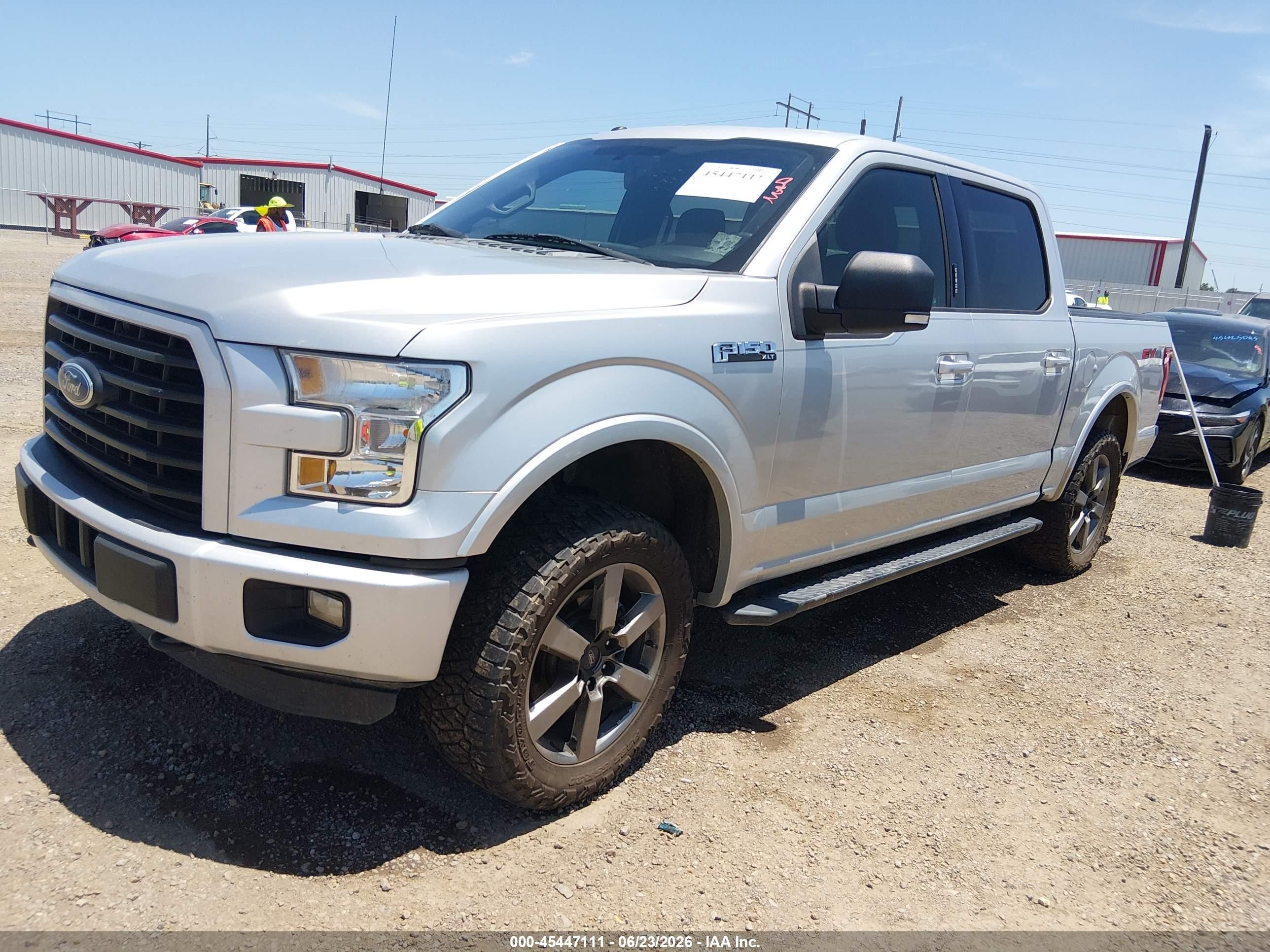 2016 Ford F-150 Lariat/xl/xlt Silver vin: 1FTEW1EP6GKD53485