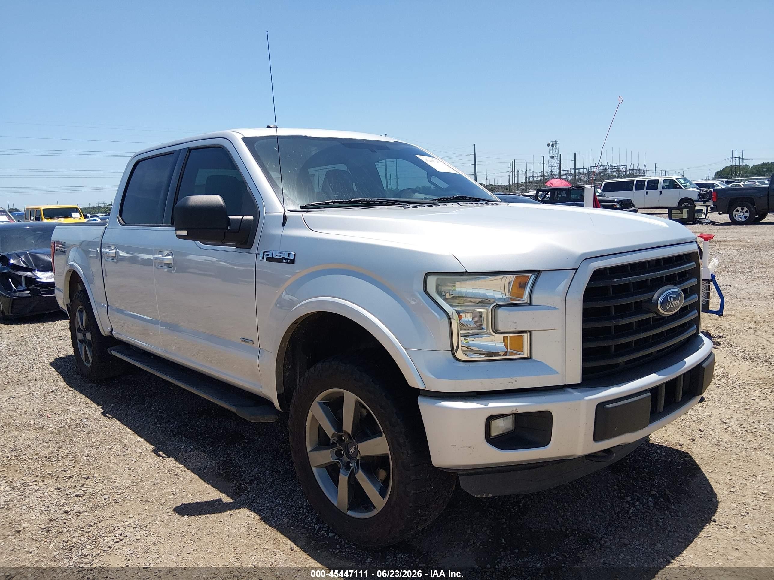 2016 Ford F-150 Lariat/xl/xlt Silver vin: 1FTEW1EP6GKD53485