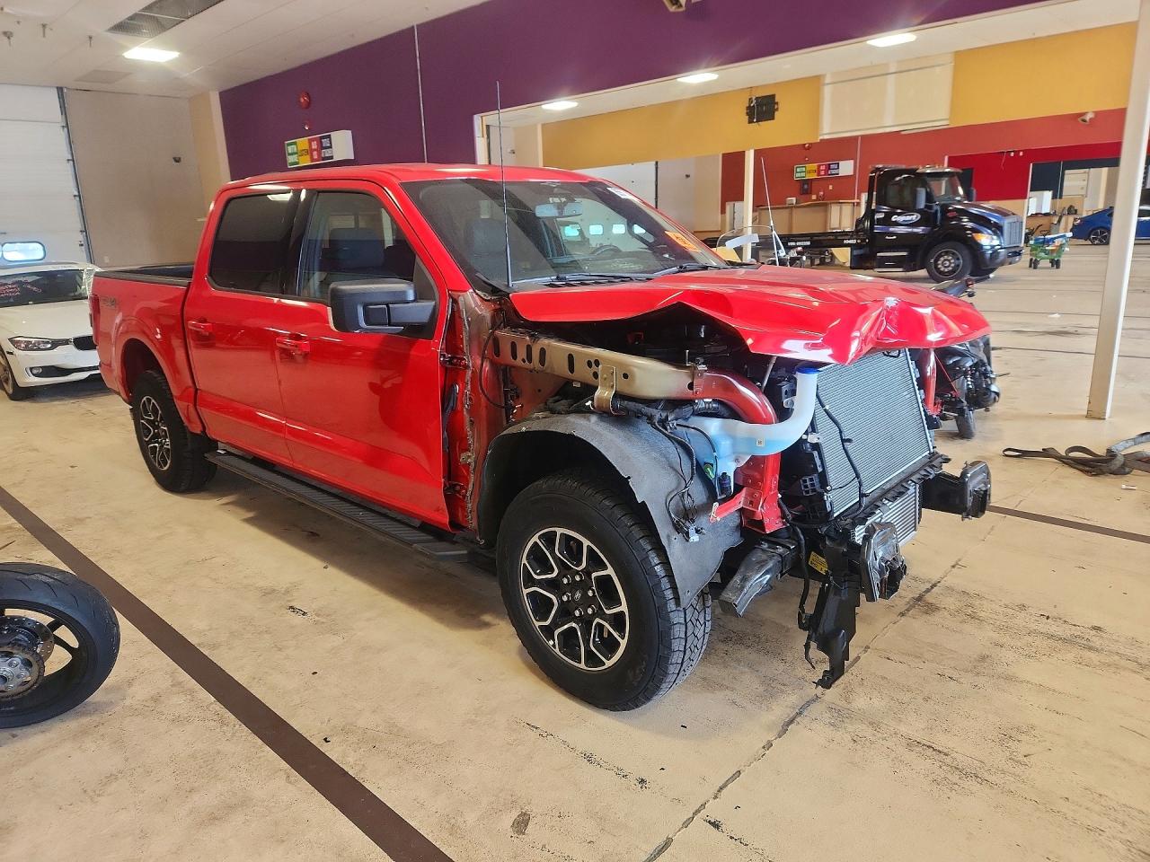 2023 Ford F150 Supercrew Red vin: 1FTEW1EP6PKD38615