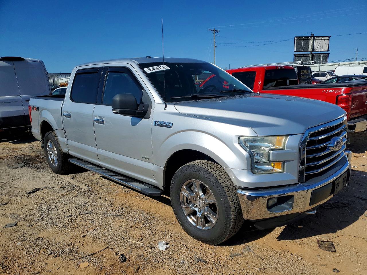 2015 Ford F150 Supercrew Silver vin: 1FTEW1EP7FFB20884