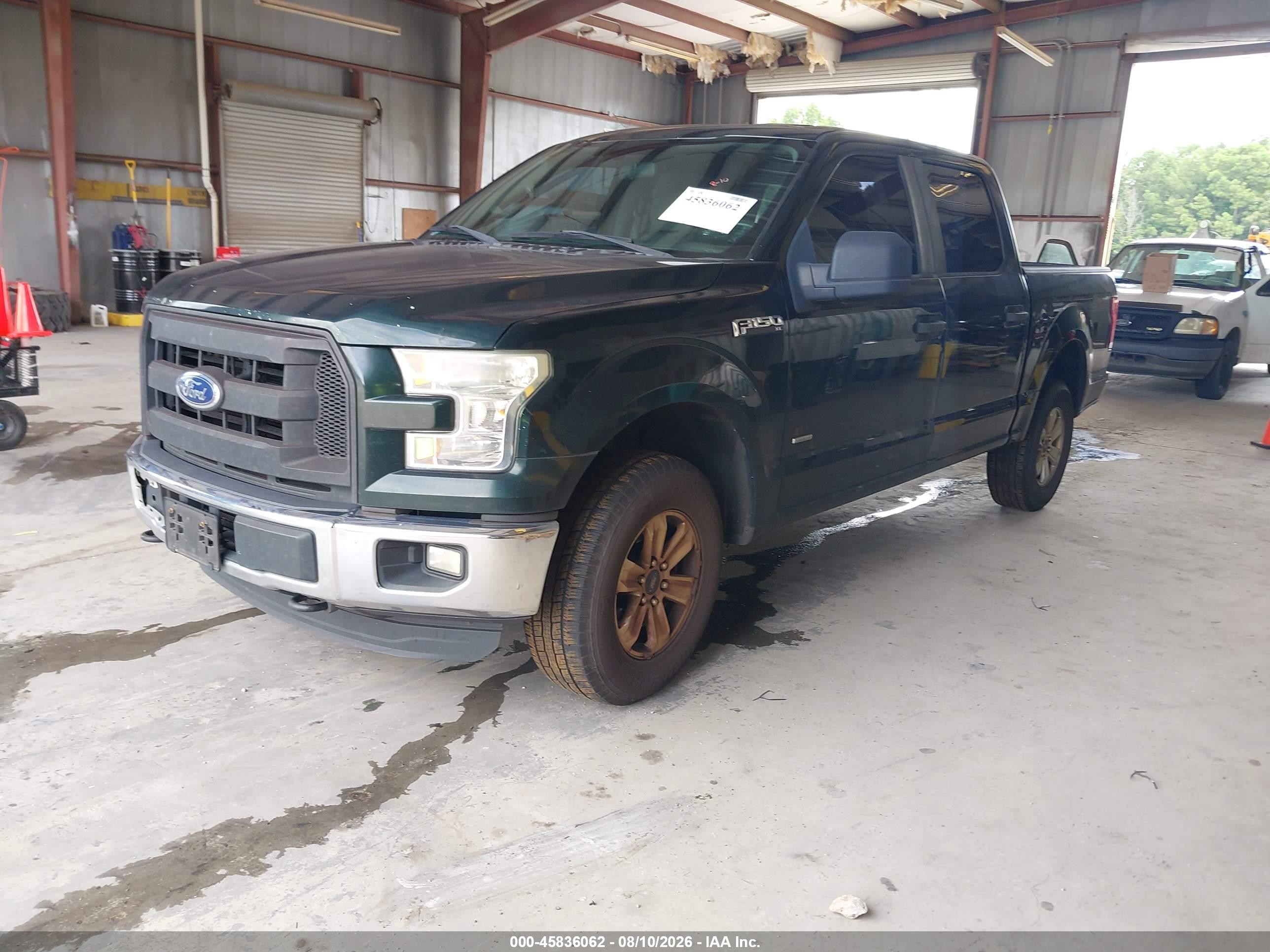 2015 Ford F-150 Xl Зеленый vin: 1FTEW1EP7FKE30945