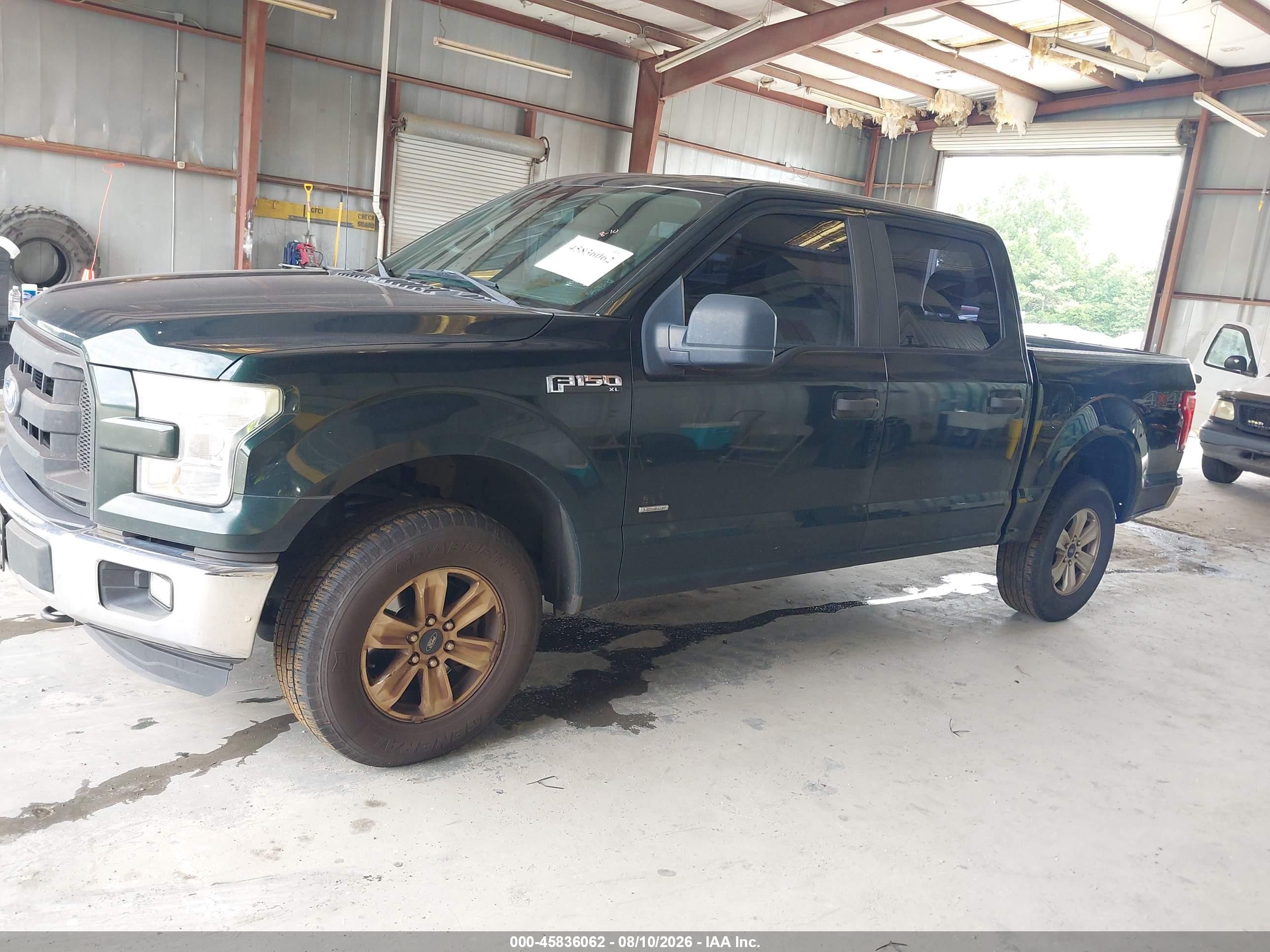 2015 Ford F-150 Xl Зеленый vin: 1FTEW1EP7FKE30945