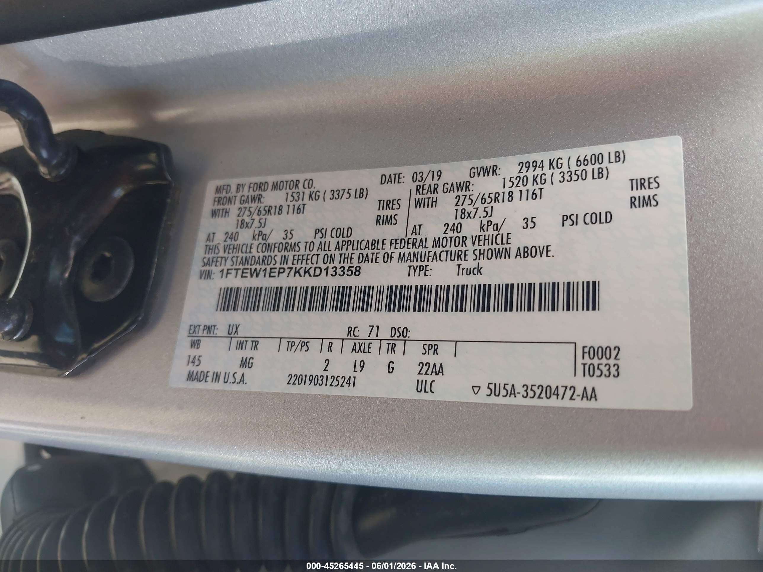 2019 Ford F-150 Xlt Silver vin: 1FTEW1EP7KKD13358