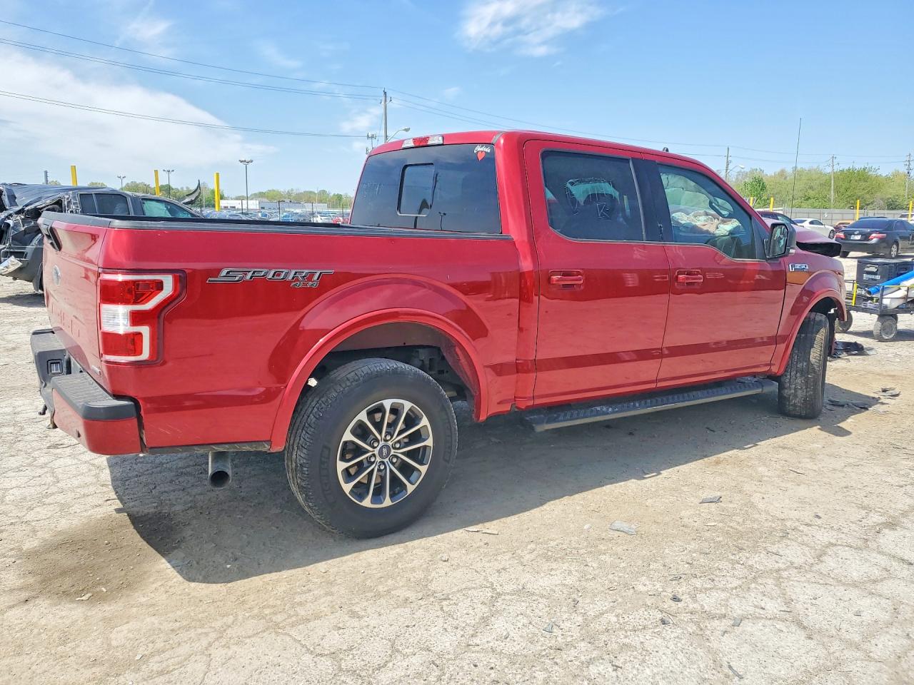 2020 Ford F150 Supercrew Red vin: 1FTEW1EP7LFB77744
