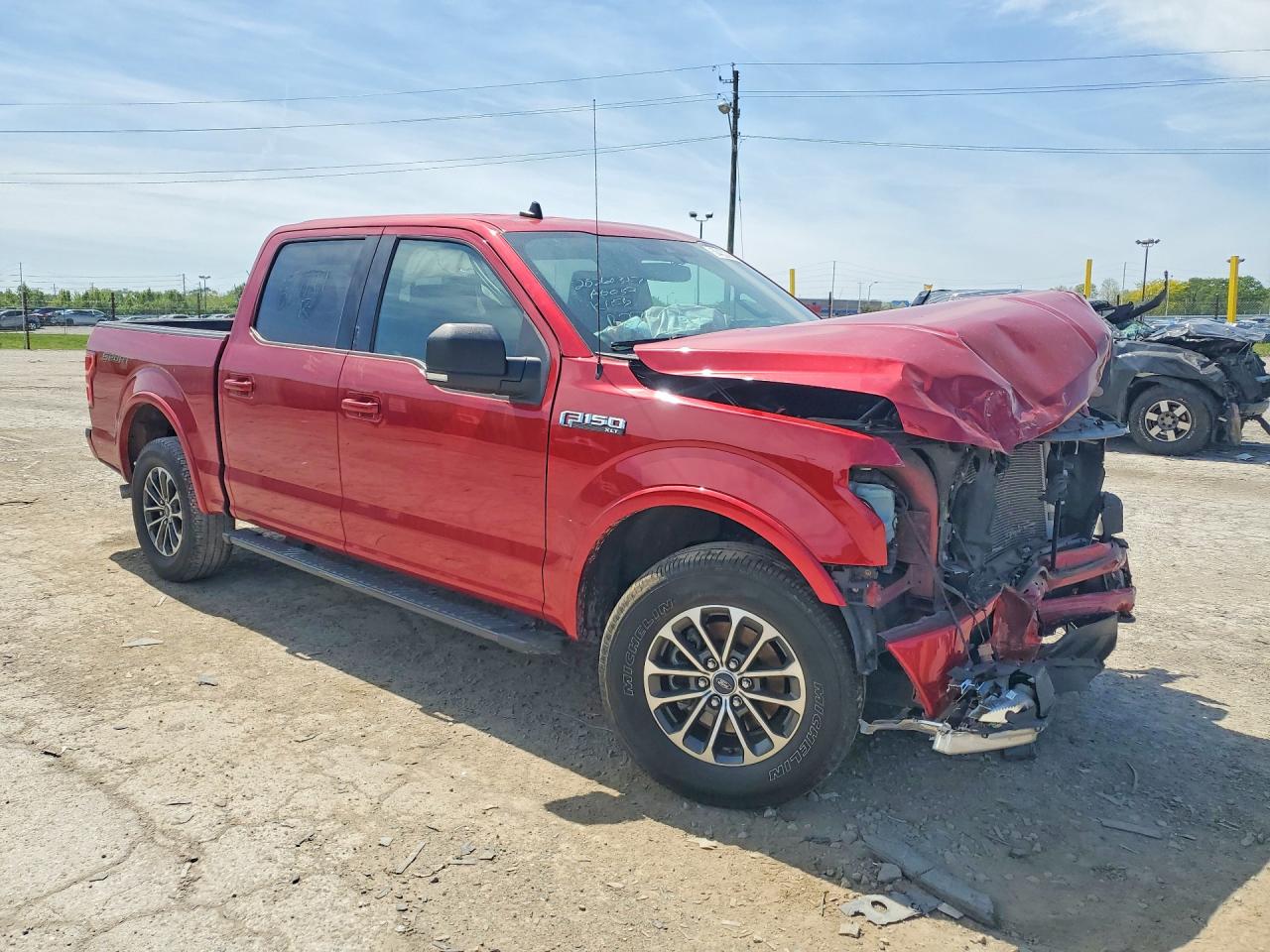 2020 Ford F150 Supercrew Red vin: 1FTEW1EP7LFB77744