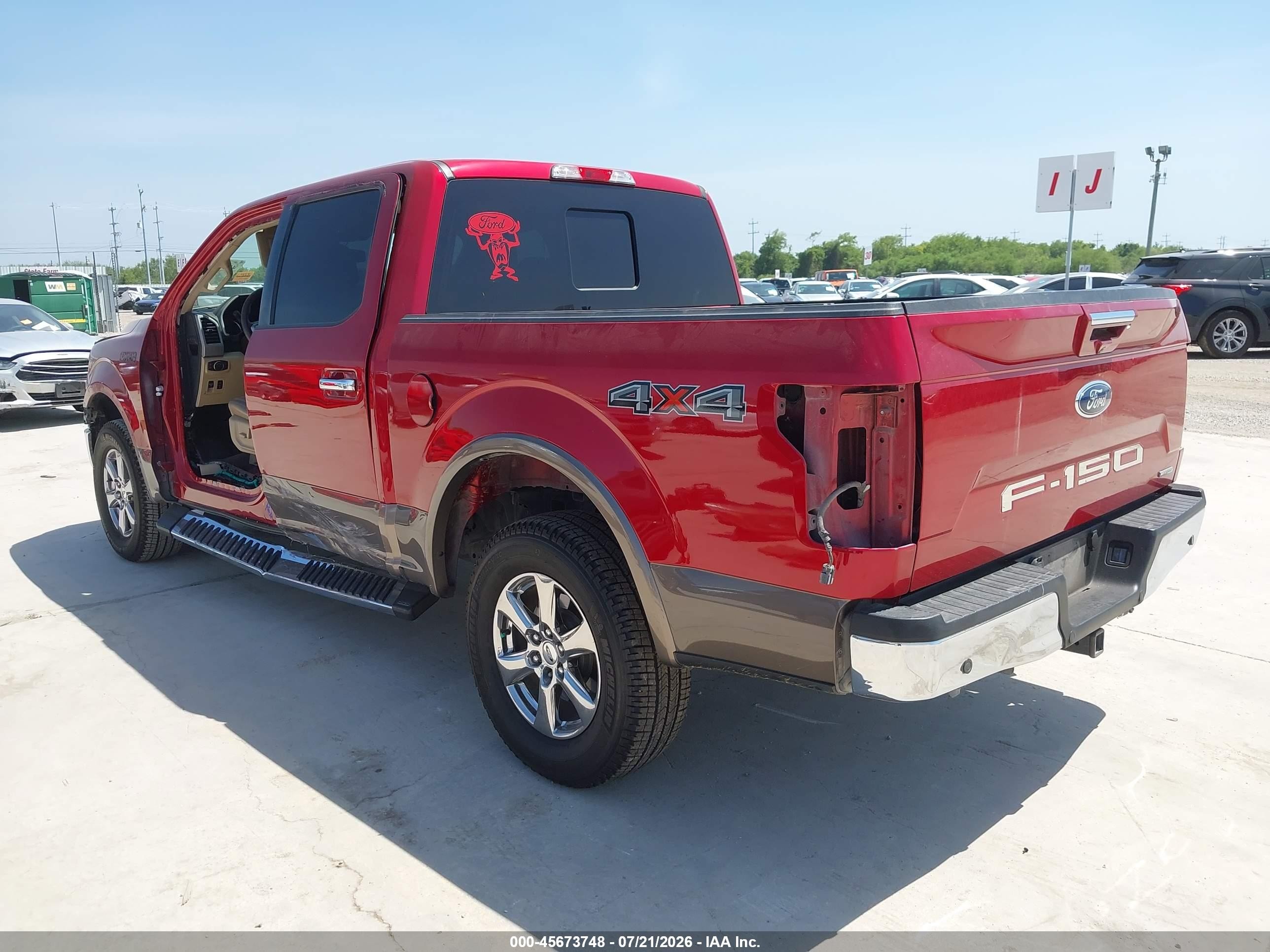 2020 Ford F-150 Lariat Красный vin: 1FTEW1EP7LKF15604