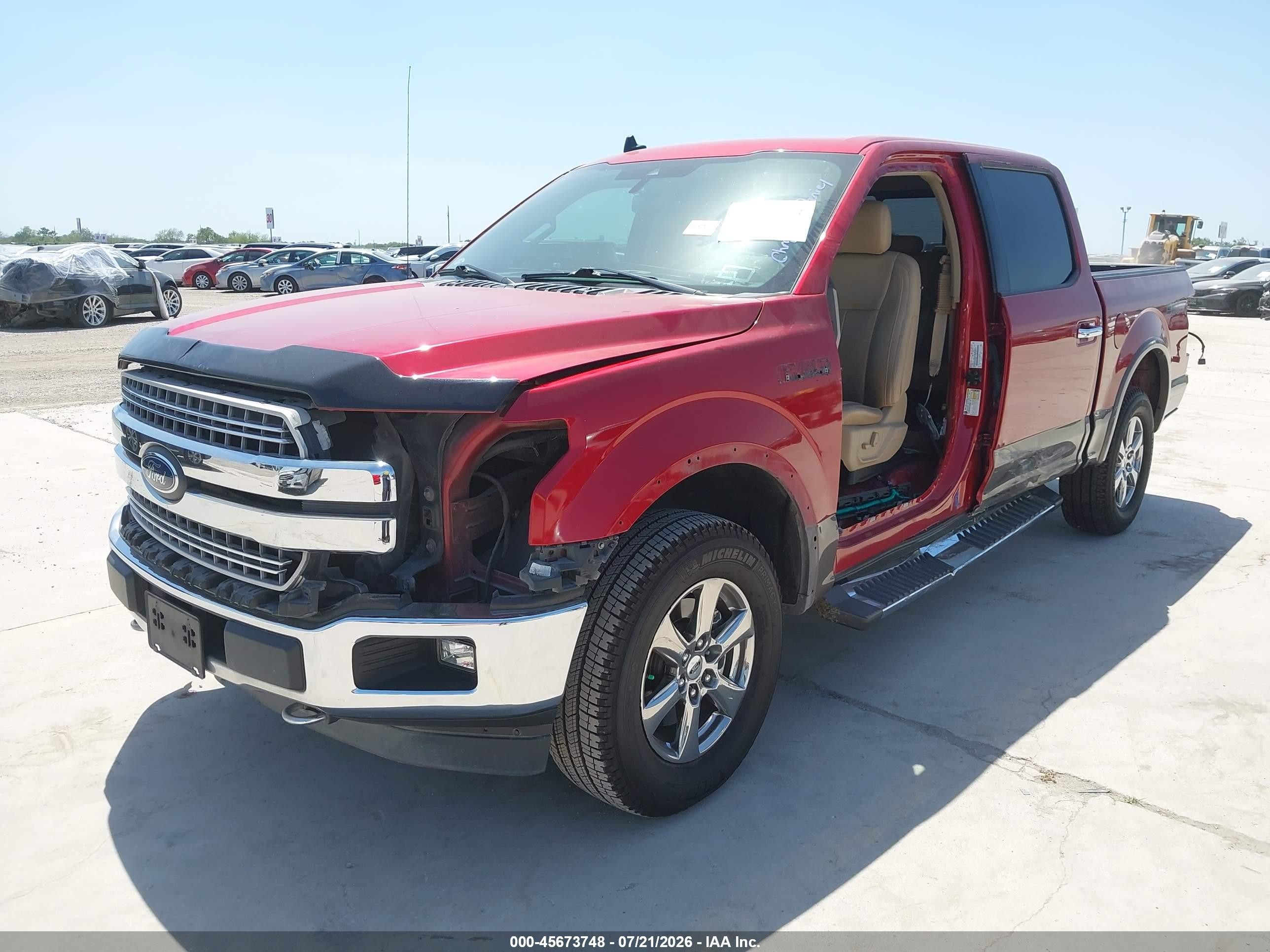 2020 Ford F-150 Lariat Красный vin: 1FTEW1EP7LKF15604
