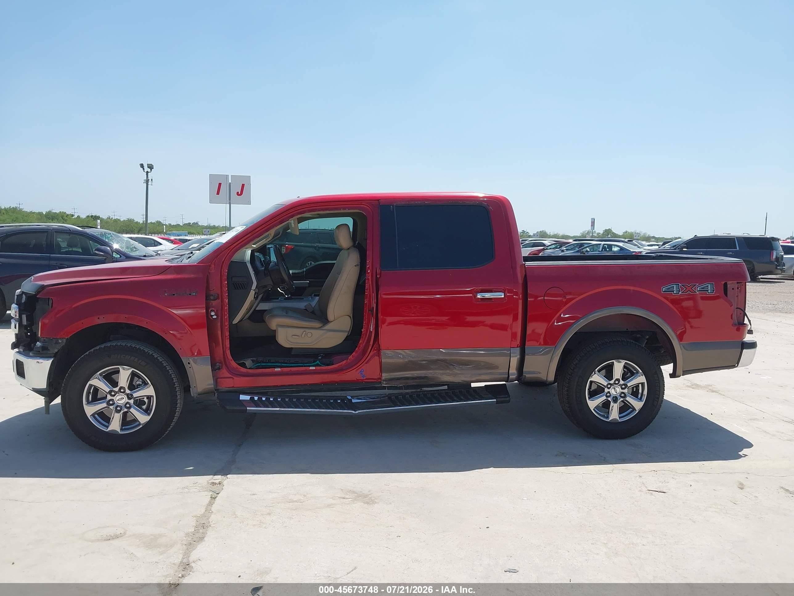 2020 Ford F-150 Lariat Красный vin: 1FTEW1EP7LKF15604