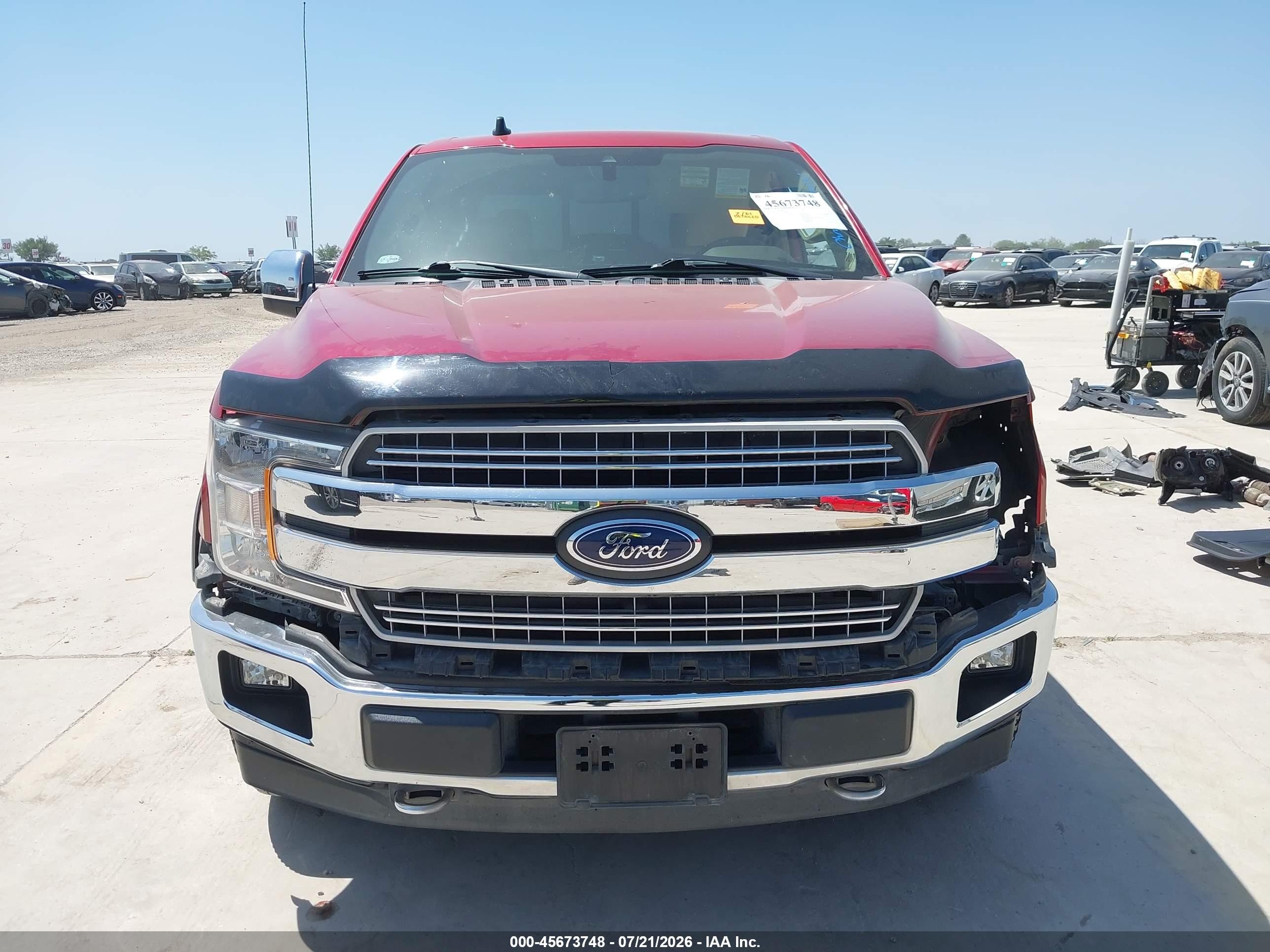 2020 Ford F-150 Lariat Красный vin: 1FTEW1EP7LKF15604