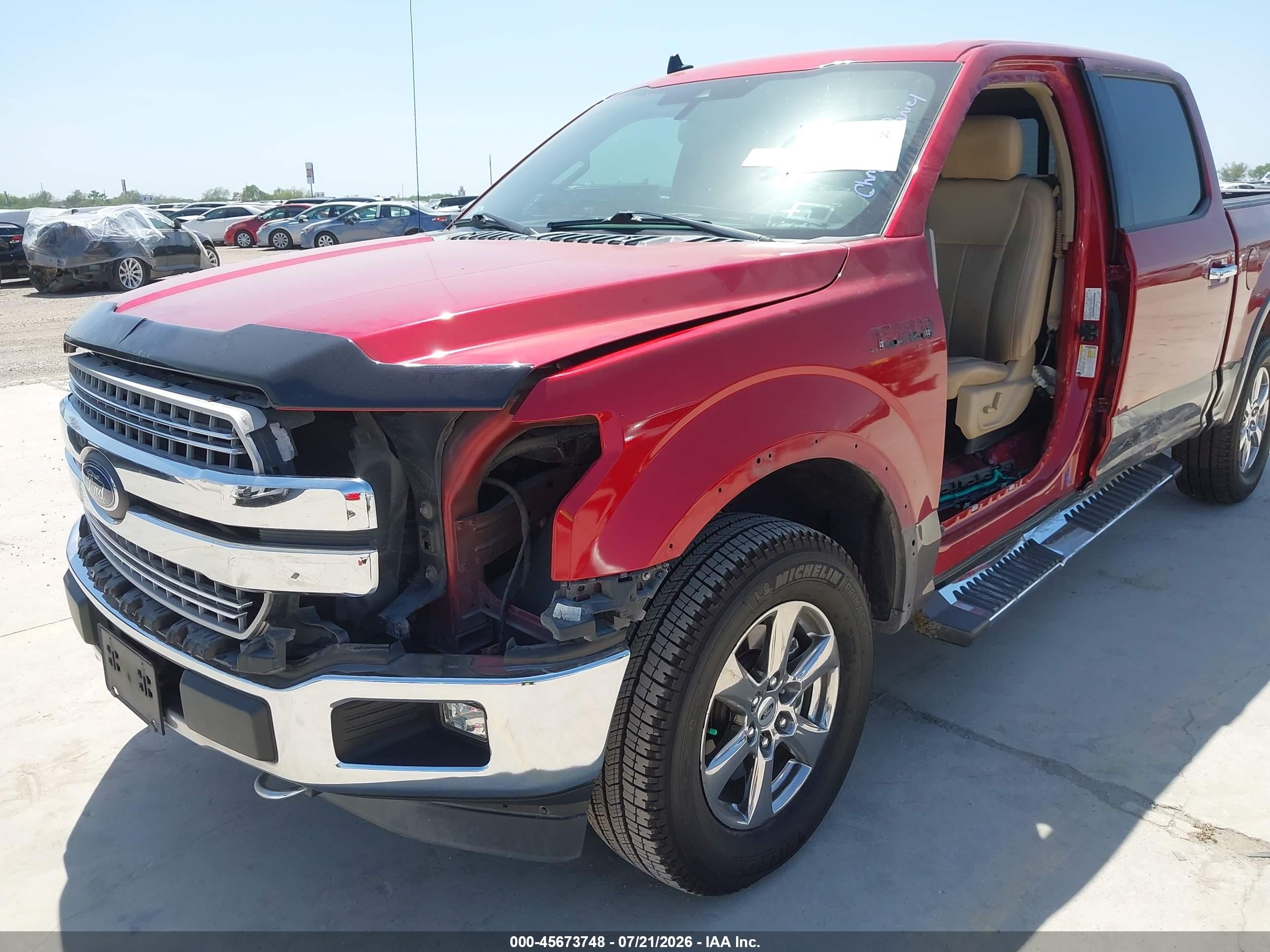 2020 Ford F-150 Lariat Красный vin: 1FTEW1EP7LKF15604