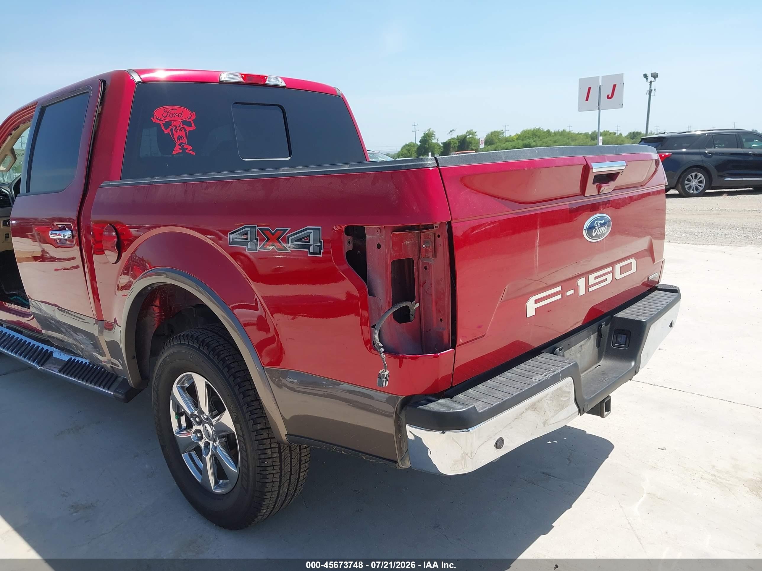 2020 Ford F-150 Lariat Красный vin: 1FTEW1EP7LKF15604