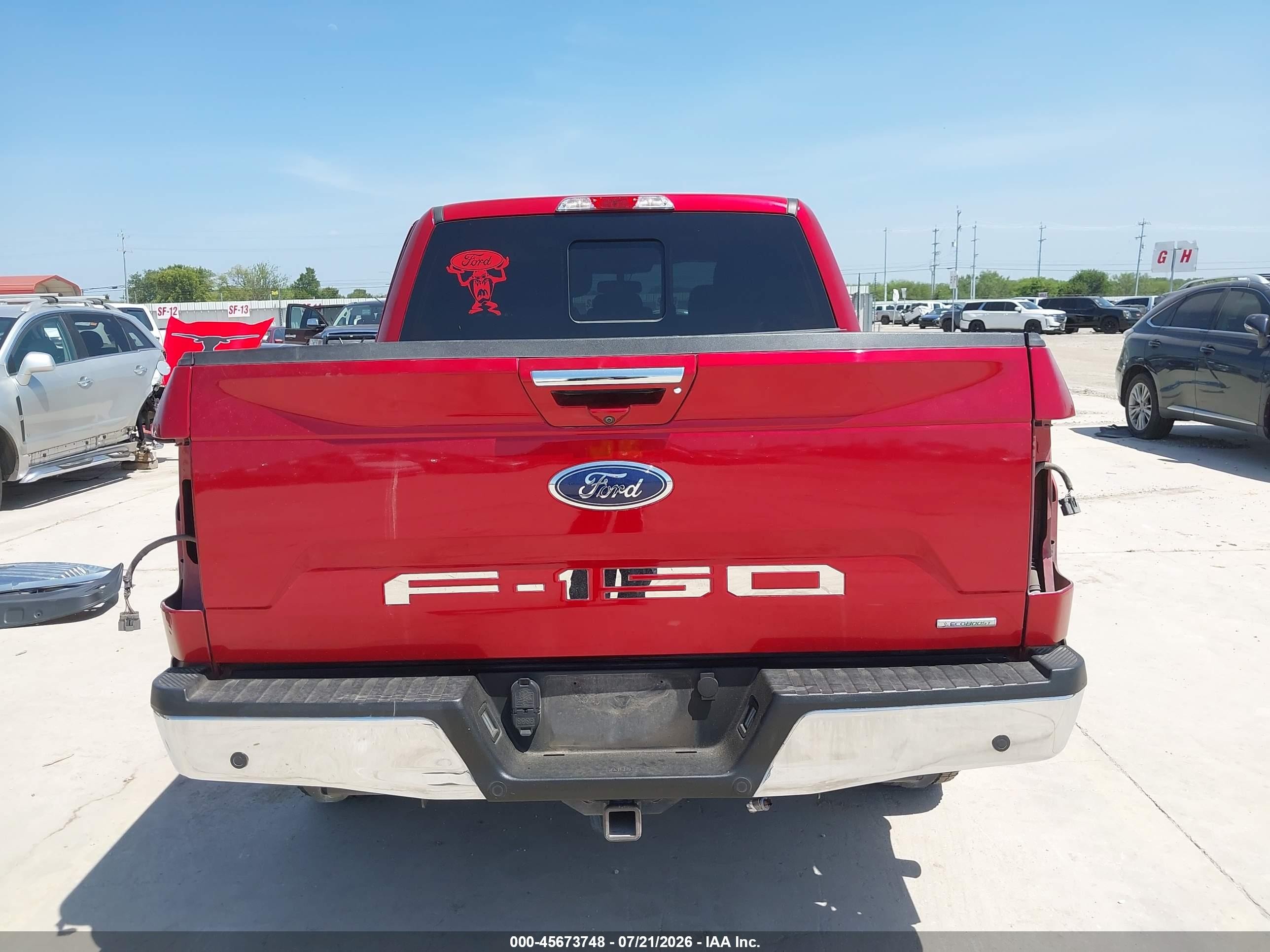 2020 Ford F-150 Lariat Красный vin: 1FTEW1EP7LKF15604