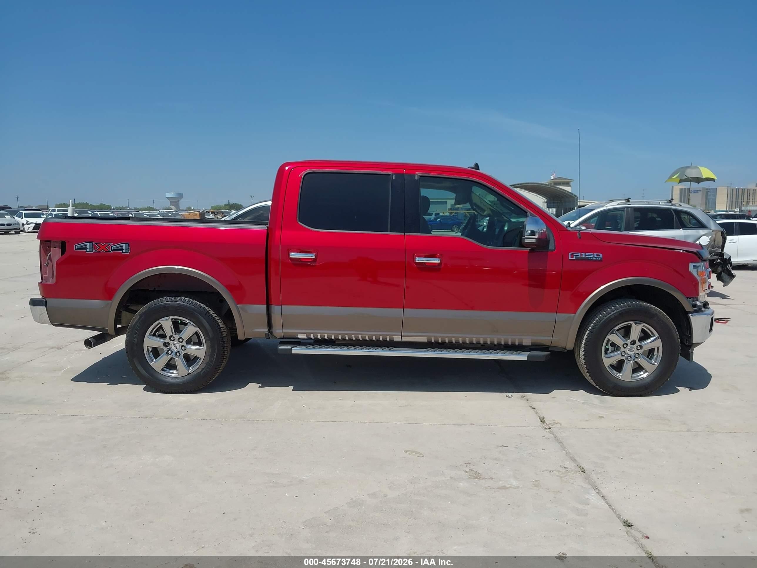 2020 Ford F-150 Lariat Красный vin: 1FTEW1EP7LKF15604