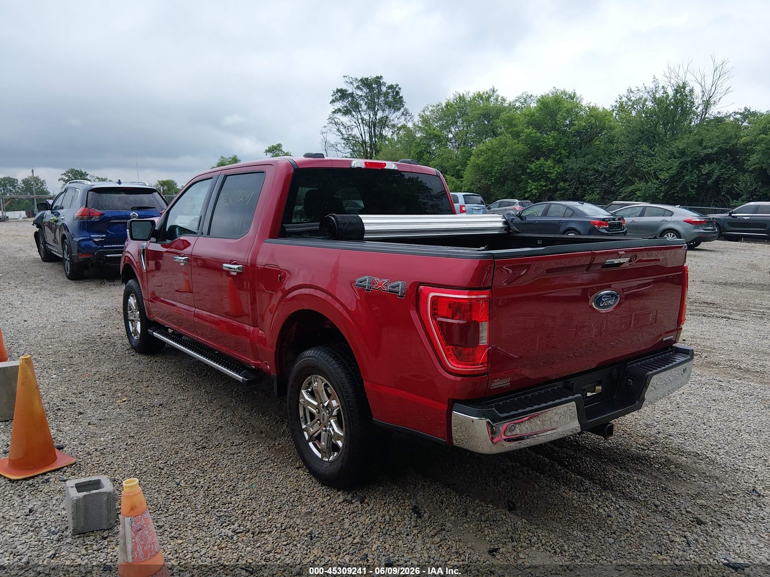 2022 Ford F-150 Xlt Red vin: 1FTEW1EP7NKF11703