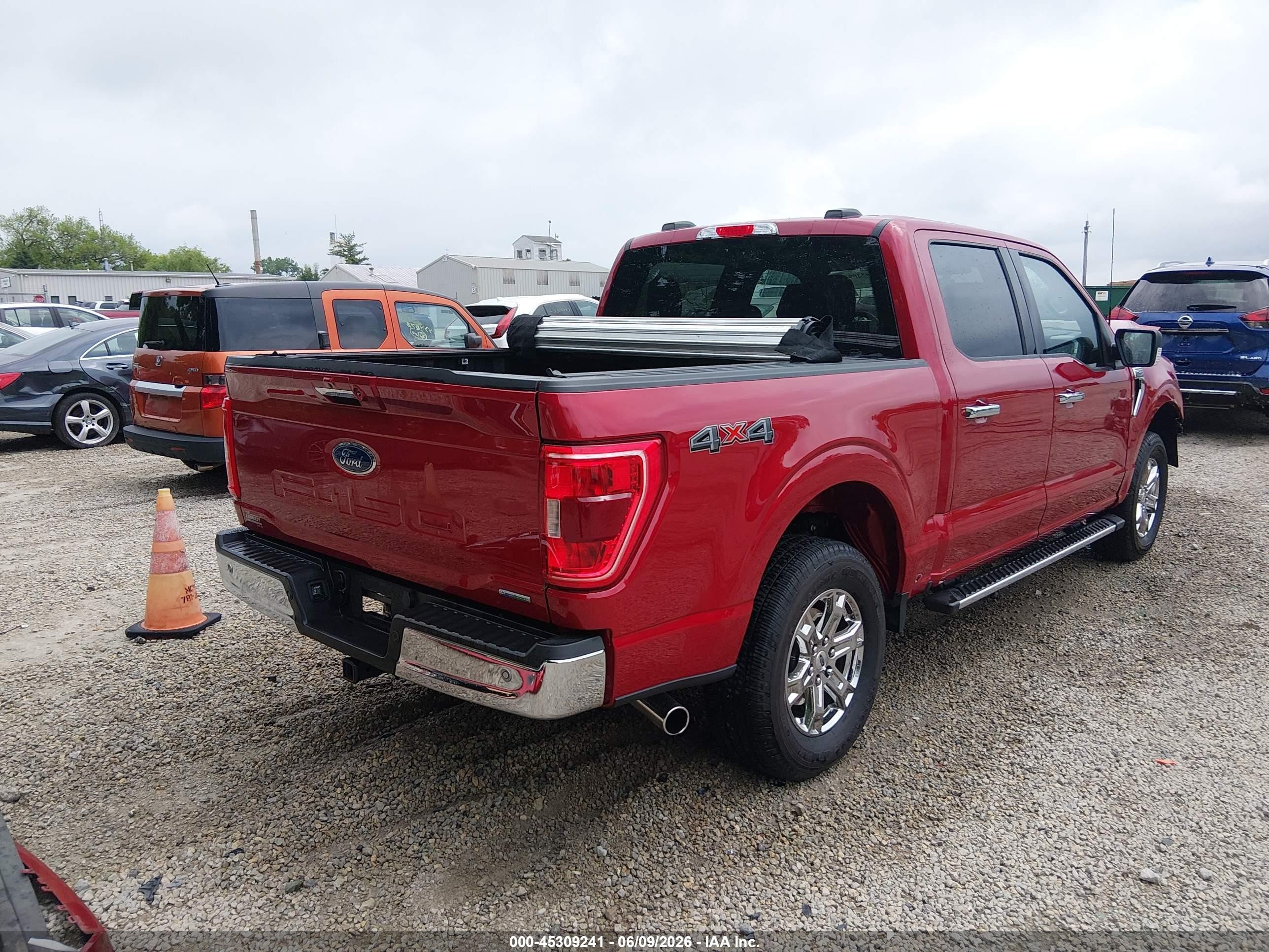 2022 Ford F-150 Xlt Red vin: 1FTEW1EP7NKF11703