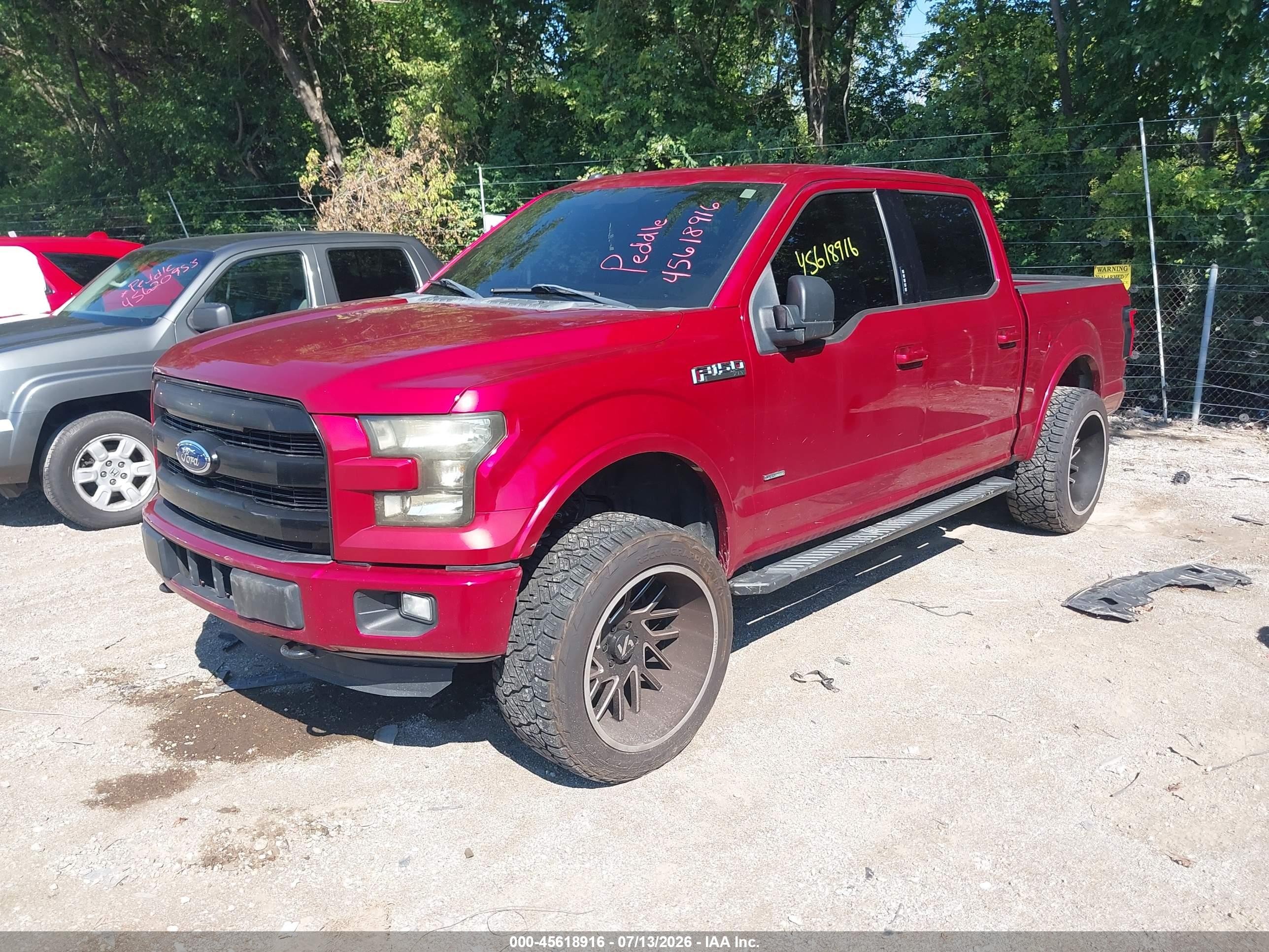 2015 Ford F-150 Xlt Red vin: 1FTEW1EP8FFB60813