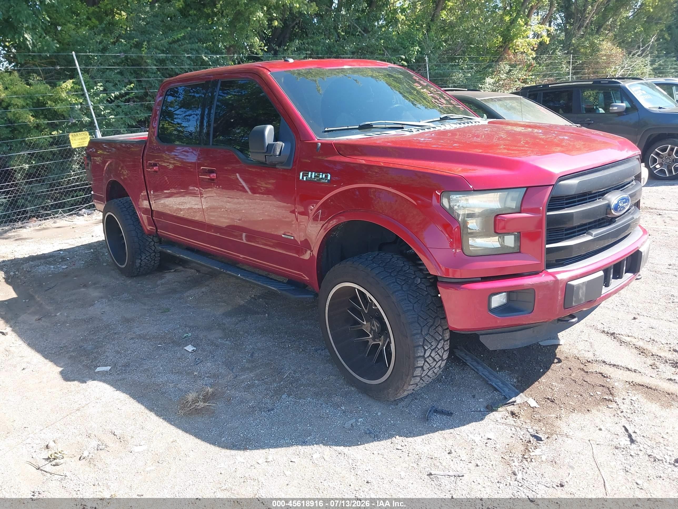 2015 Ford F-150 Xlt Red vin: 1FTEW1EP8FFB60813