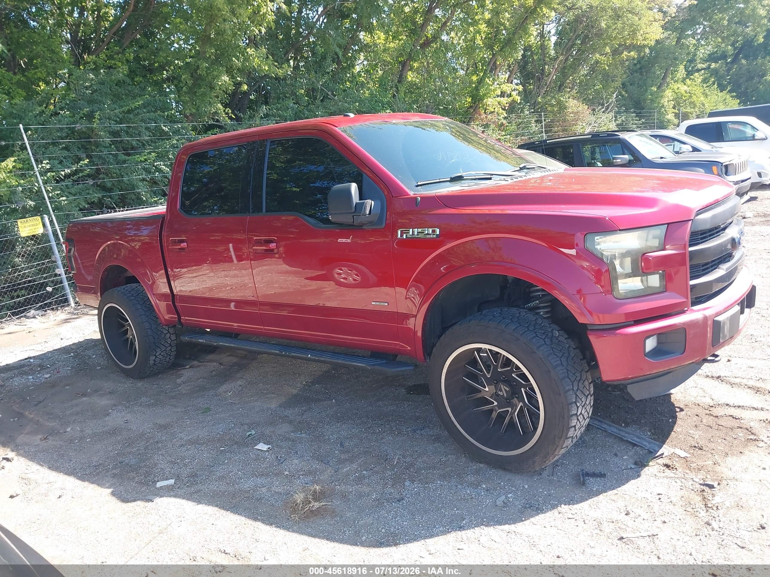 2015 Ford F-150 Xlt Red vin: 1FTEW1EP8FFB60813