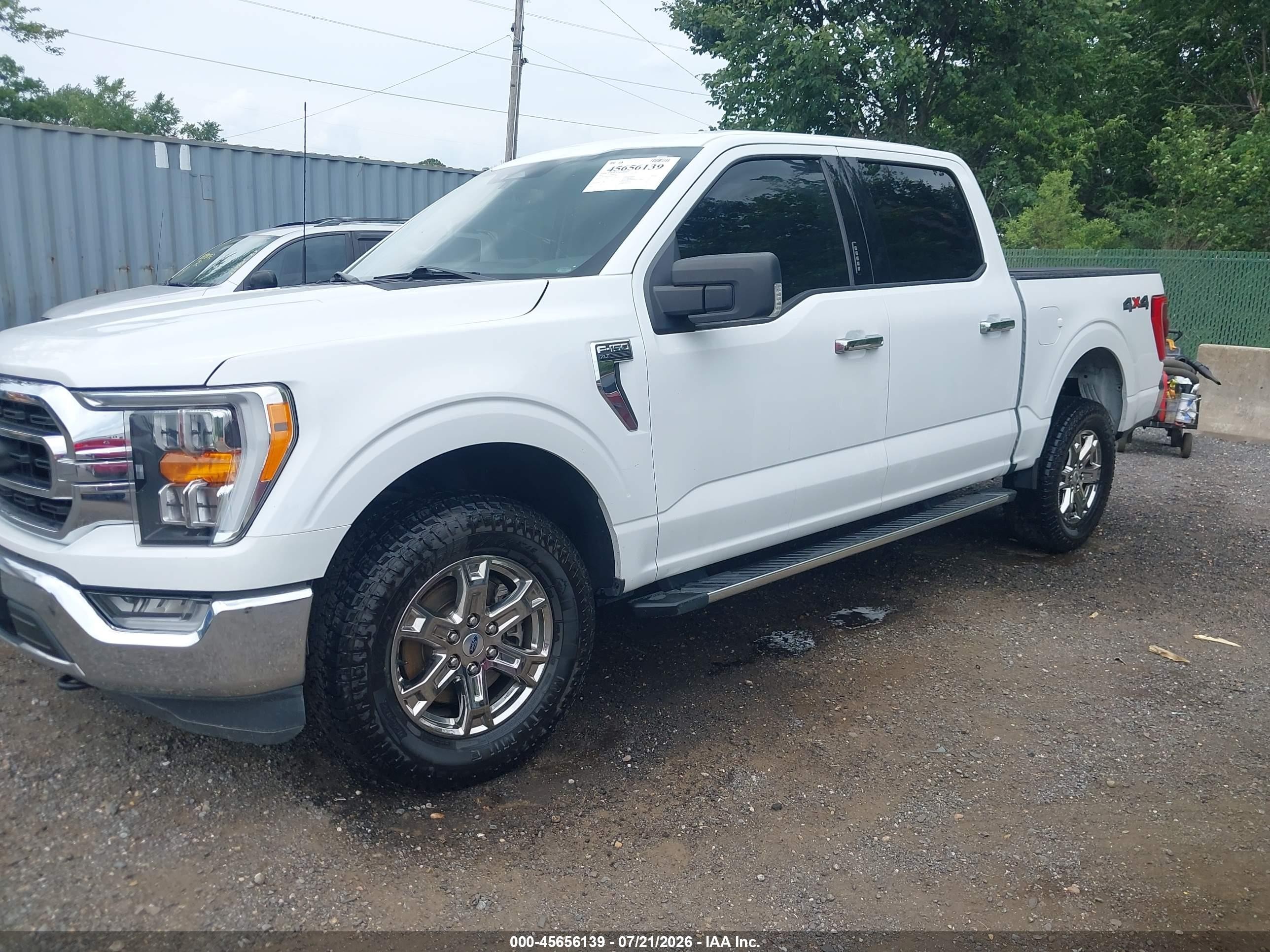 2022 Ford F-150 Xlt White vin: 1FTEW1EP8NFC21298