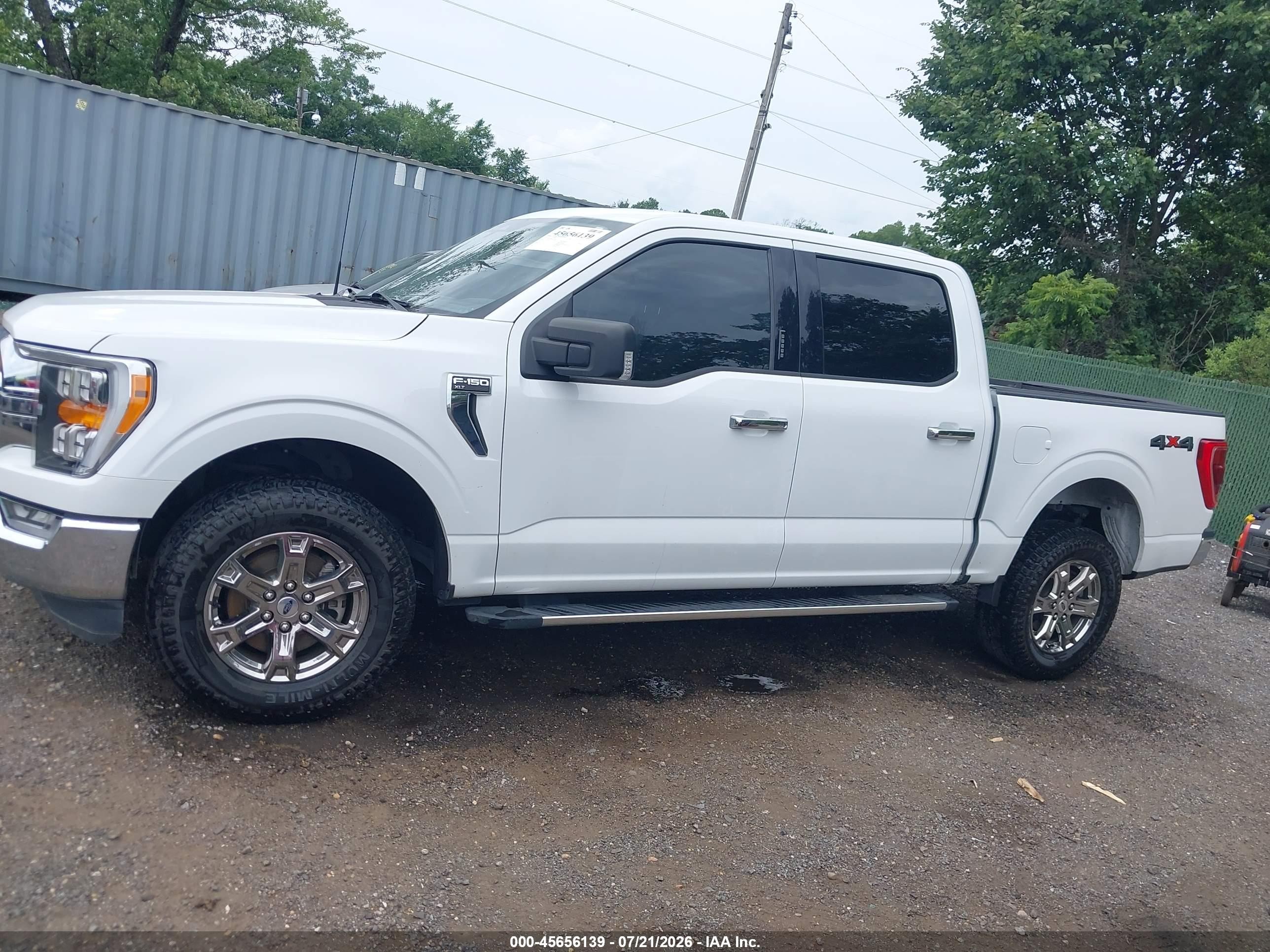 2022 Ford F-150 Xlt White vin: 1FTEW1EP8NFC21298
