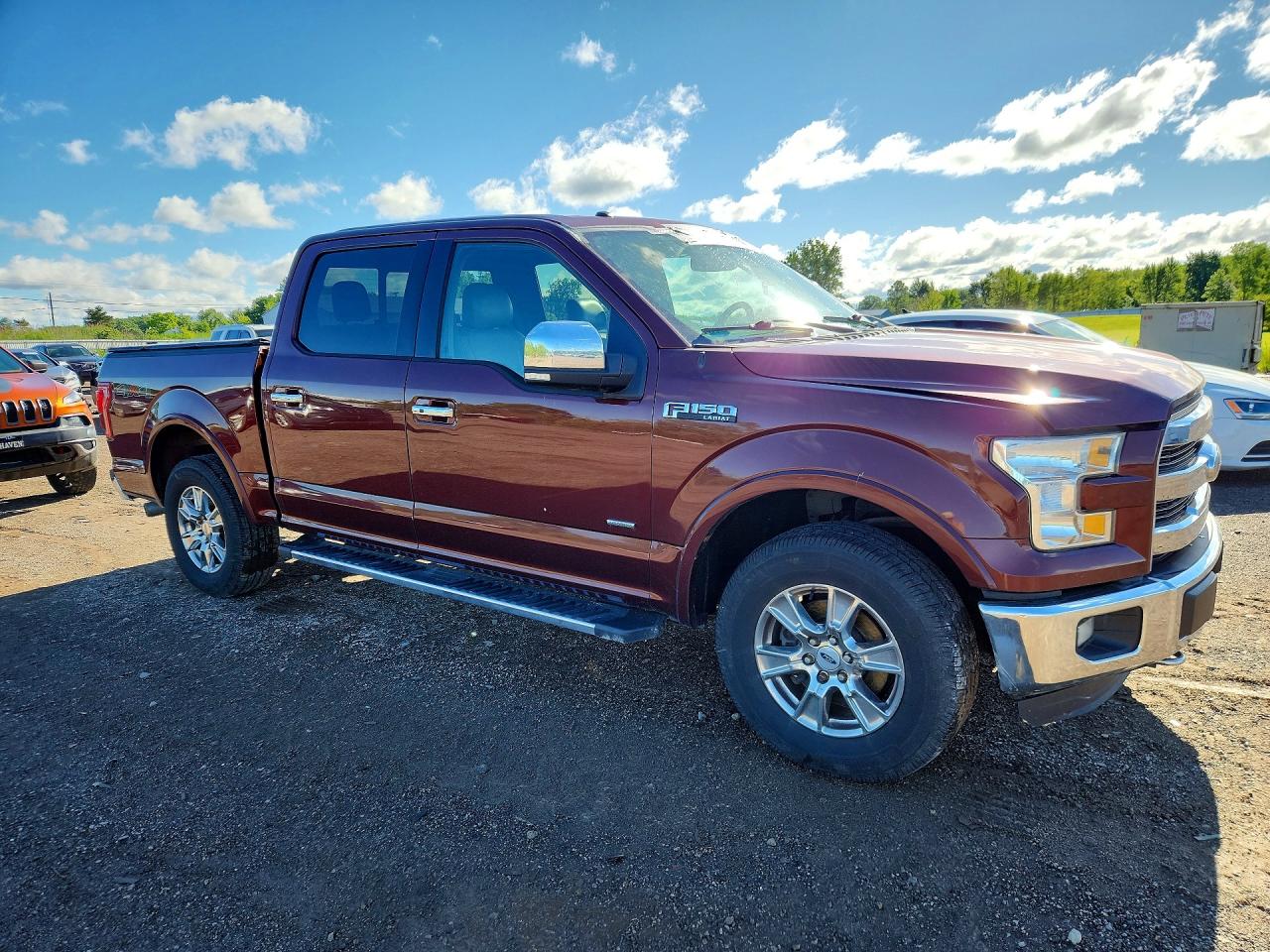 2015 Ford F150 Supercrew Burgundy vin: 1FTEW1EP9FFC50097