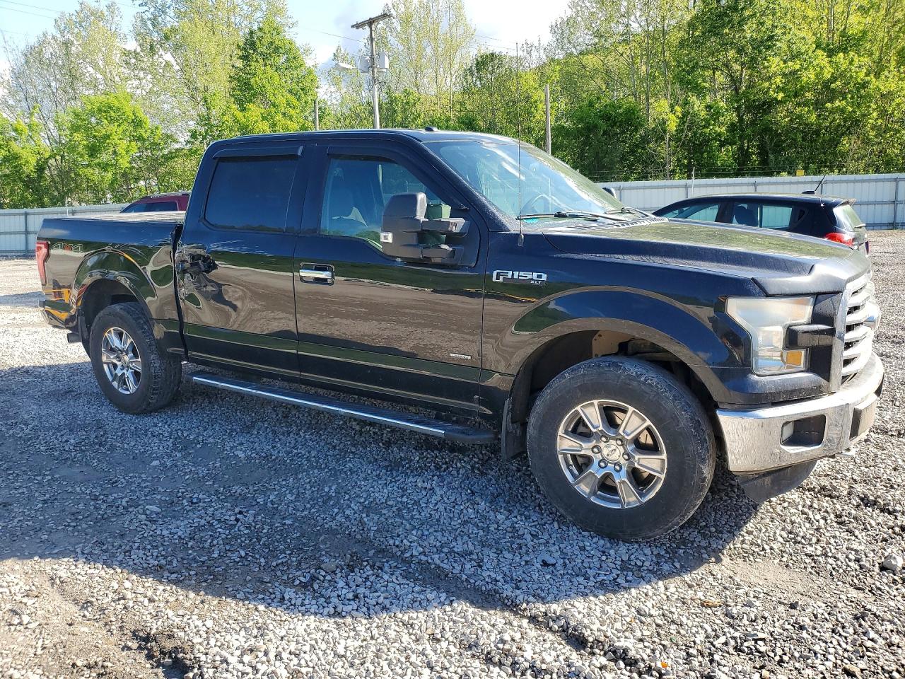 2016 Ford F150 Supercrew Black vin: 1FTEW1EP9GFA70037
