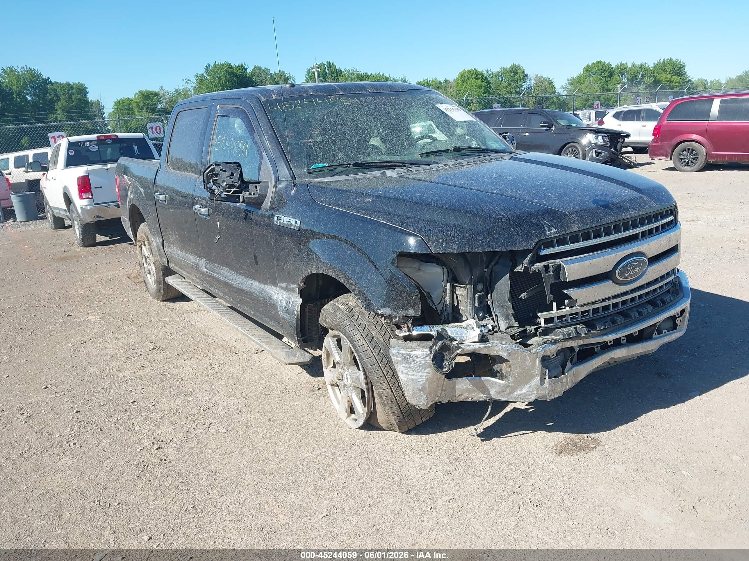 2018 Ford F-150 Xlt Black vin: 1FTEW1EP9JFE00976