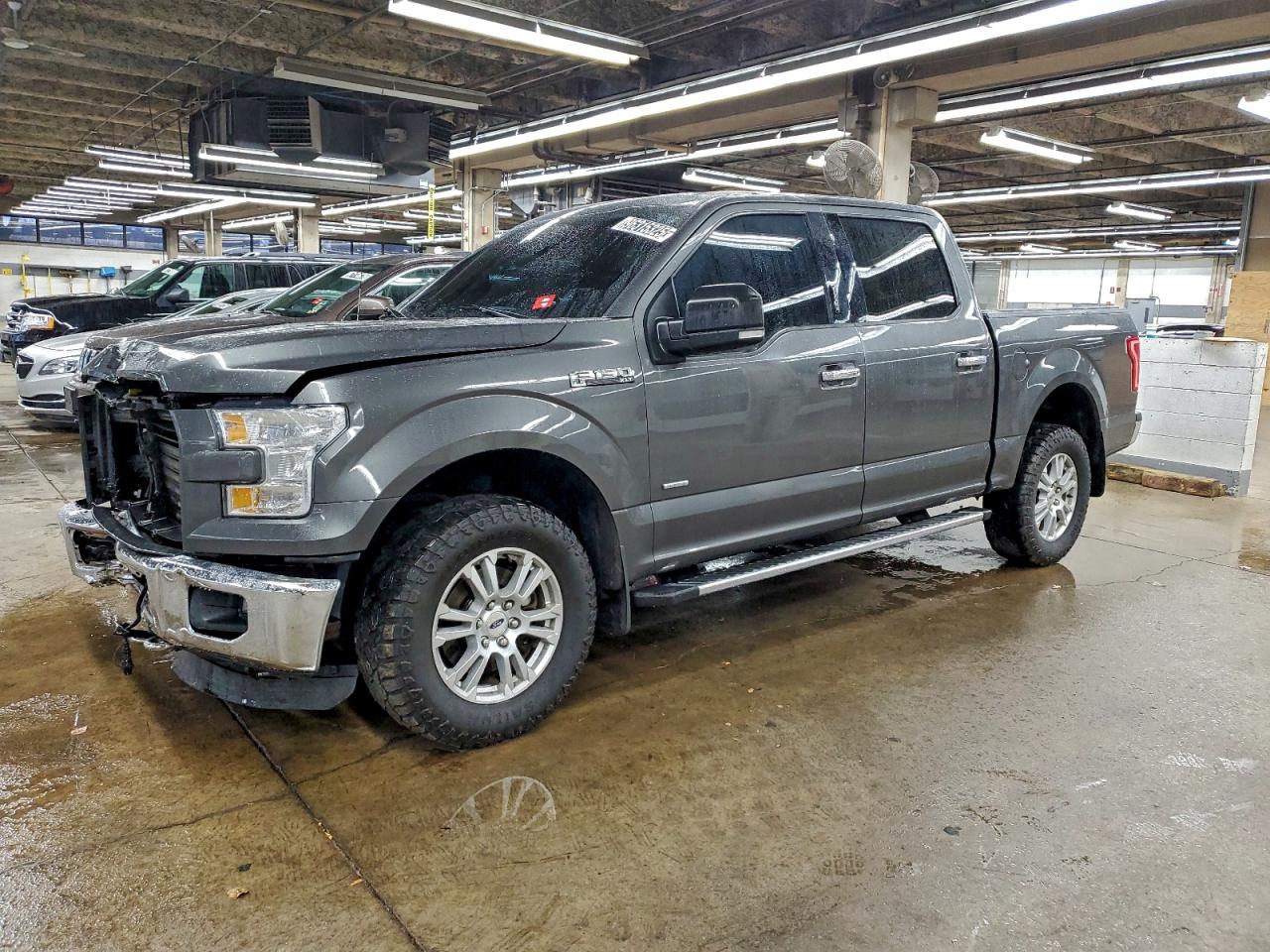 2015 Ford F150 Supercrew Gray vin: 1FTEW1EPXFFB43933