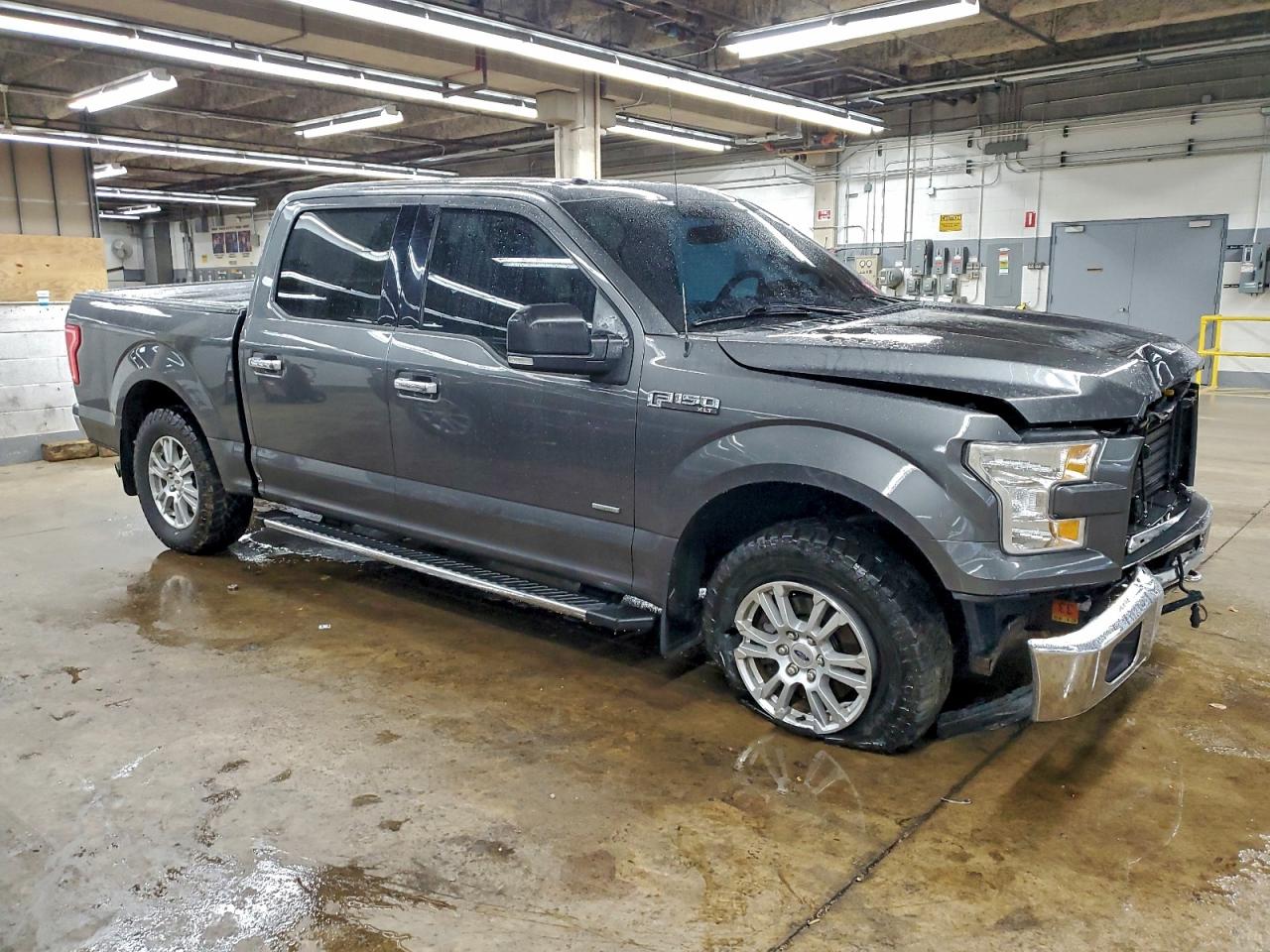 2015 Ford F150 Supercrew Gray vin: 1FTEW1EPXFFB43933