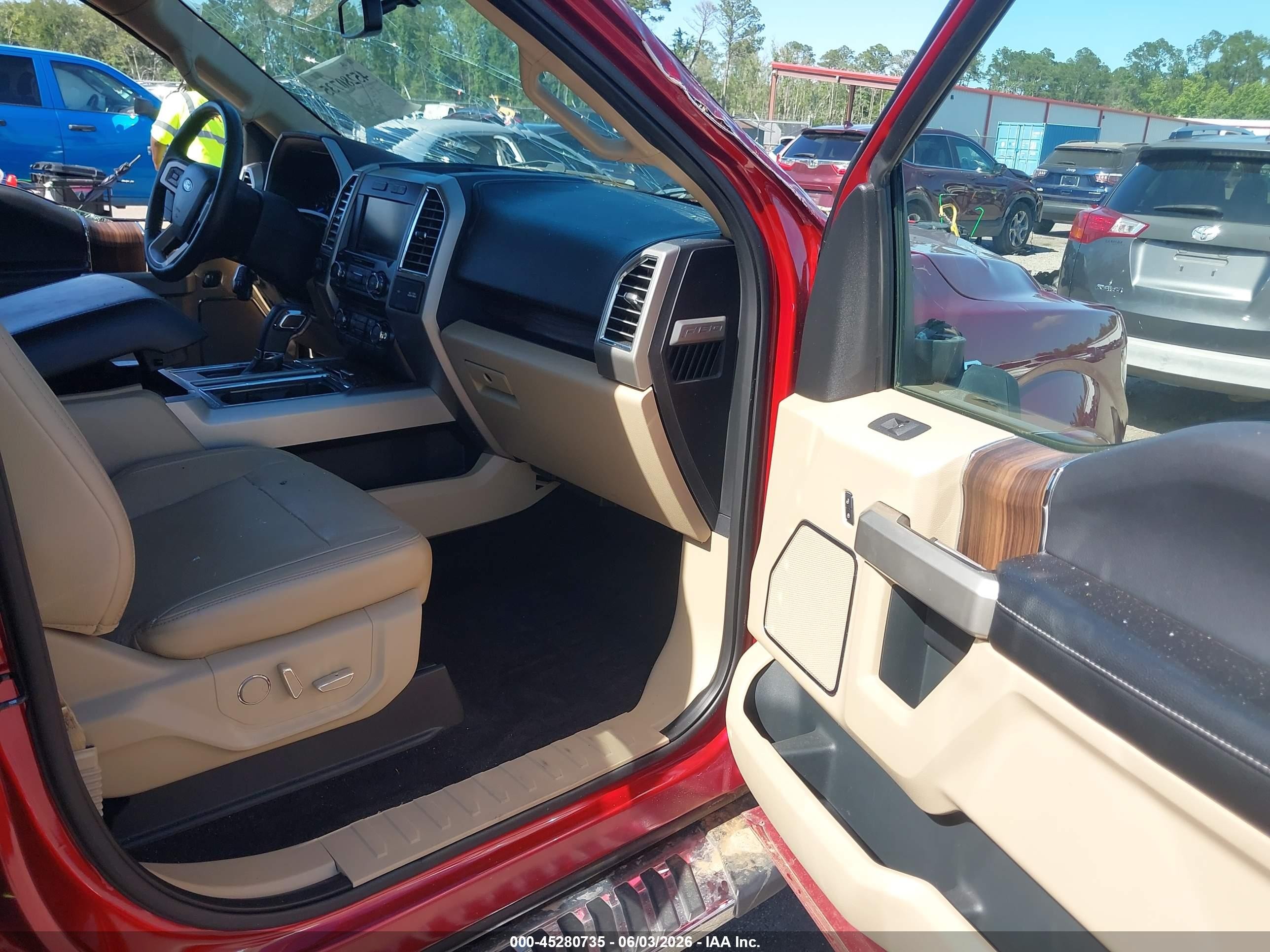 2015 Ford F-150 Lariat Красный vin: 1FTEW1EPXFFC27119