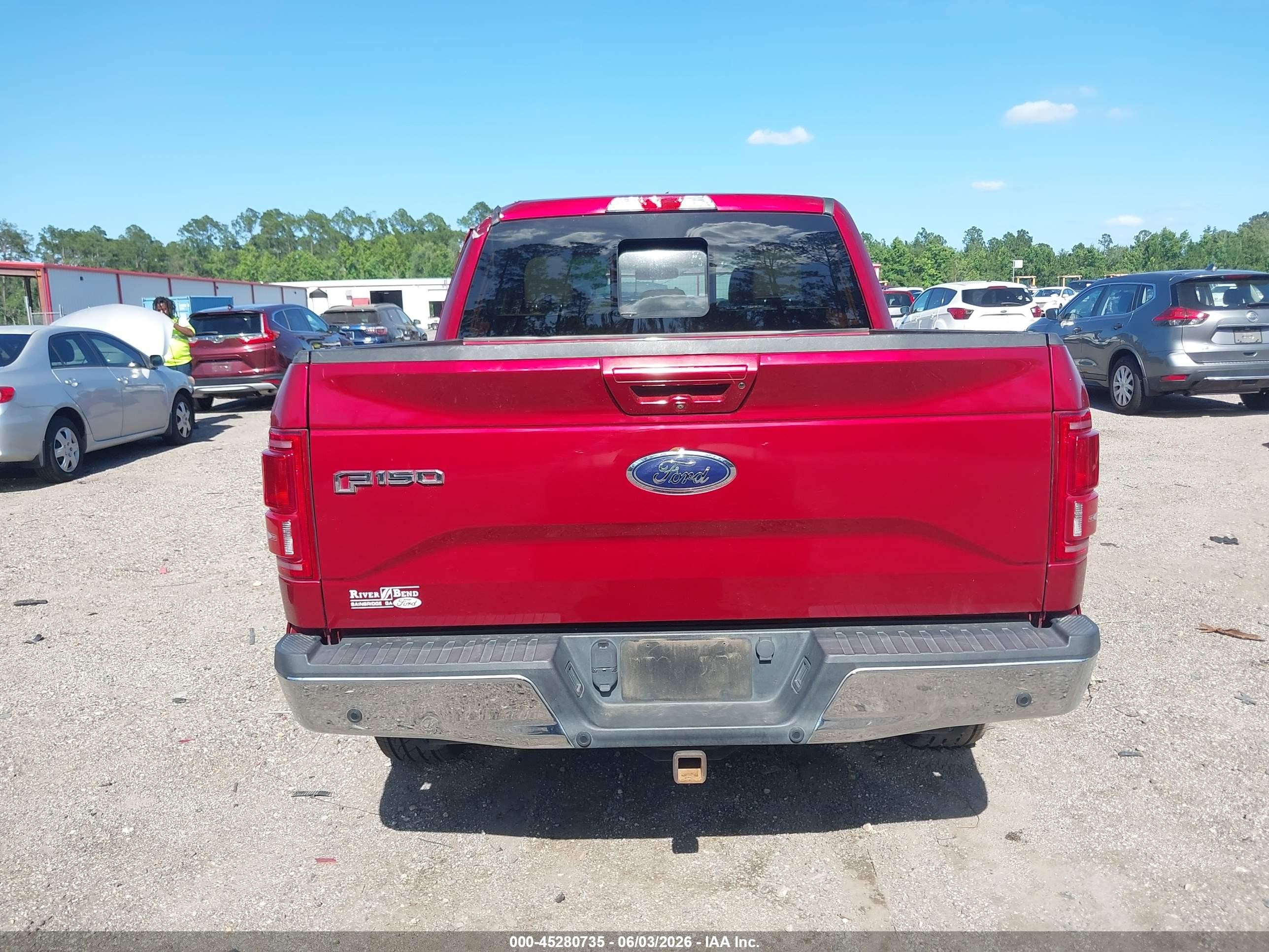 2015 Ford F-150 Lariat Красный vin: 1FTEW1EPXFFC27119