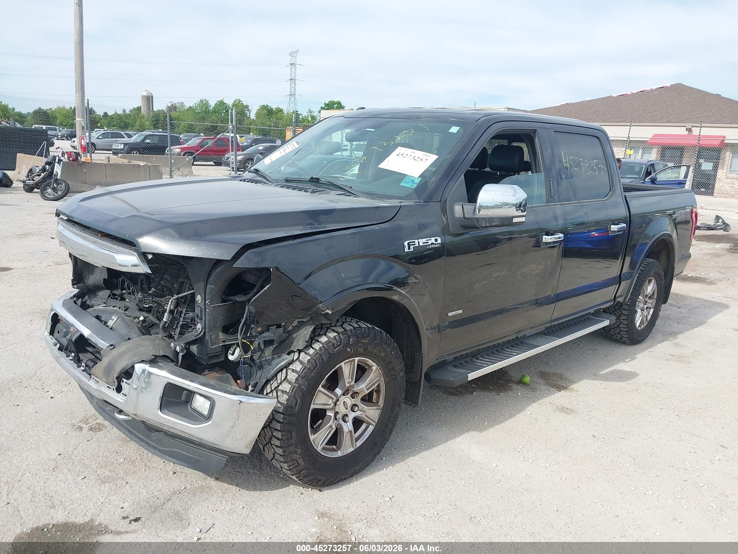 2015 Ford F-150 Lariat Black vin: 1FTEW1EPXFKD05289