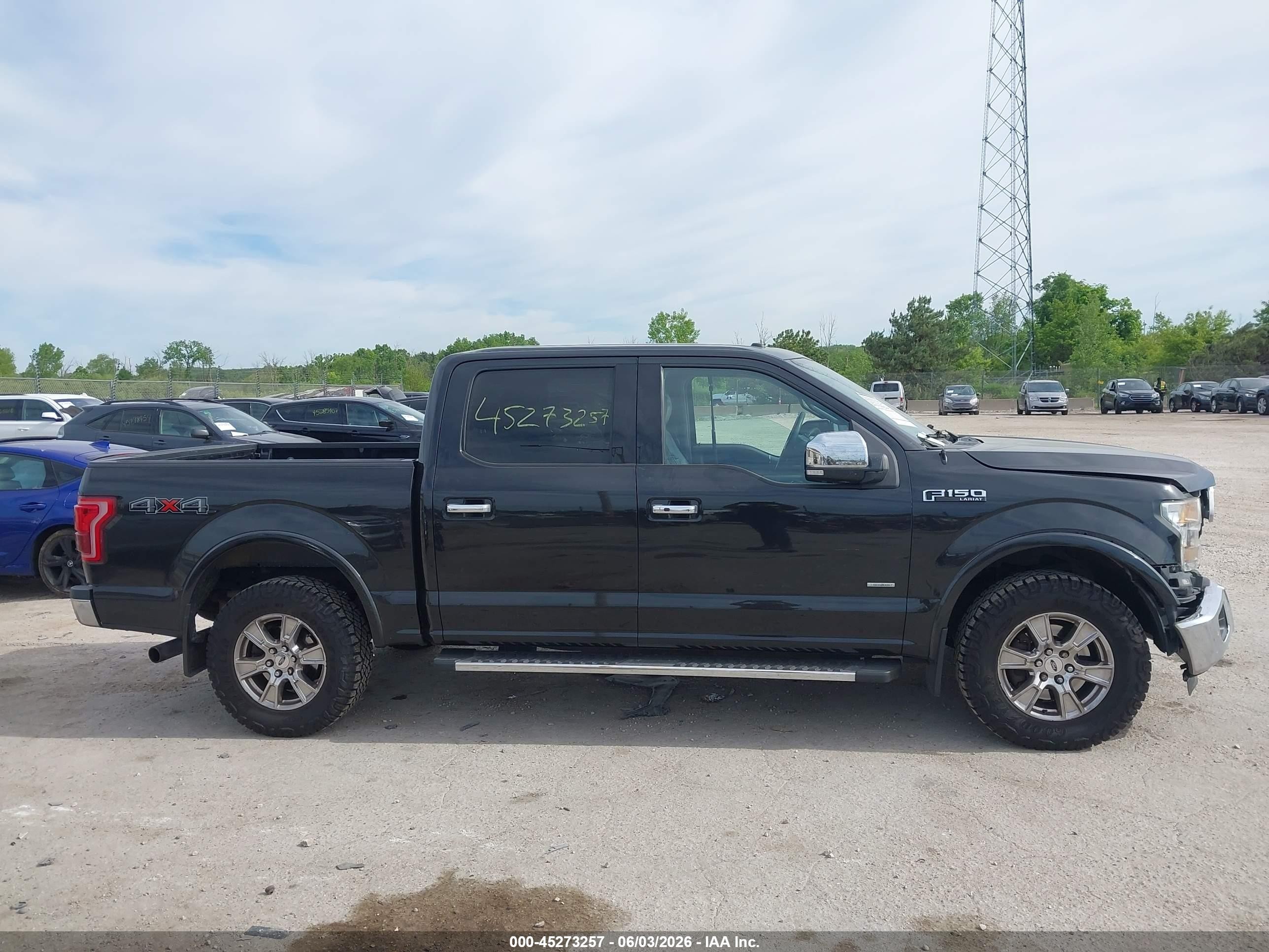 2015 Ford F-150 Lariat Black vin: 1FTEW1EPXFKD05289