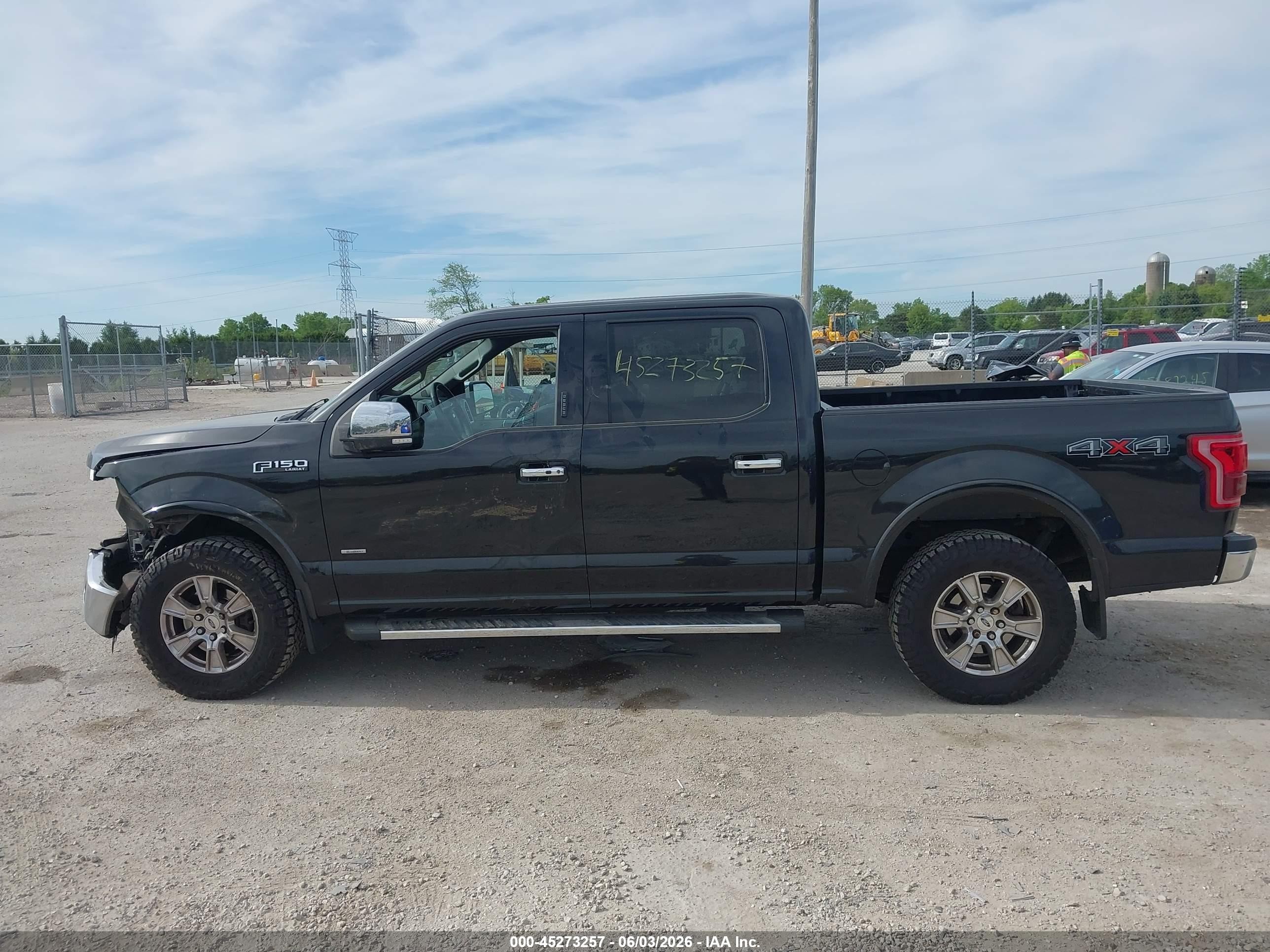 2015 Ford F-150 Lariat Black vin: 1FTEW1EPXFKD05289