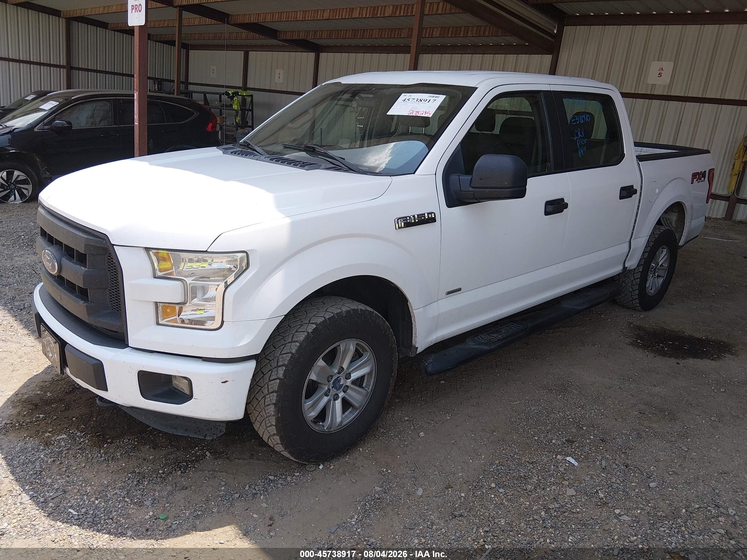 2015 Ford F-150 Xl White vin: 1FTEW1EPXFKE38070