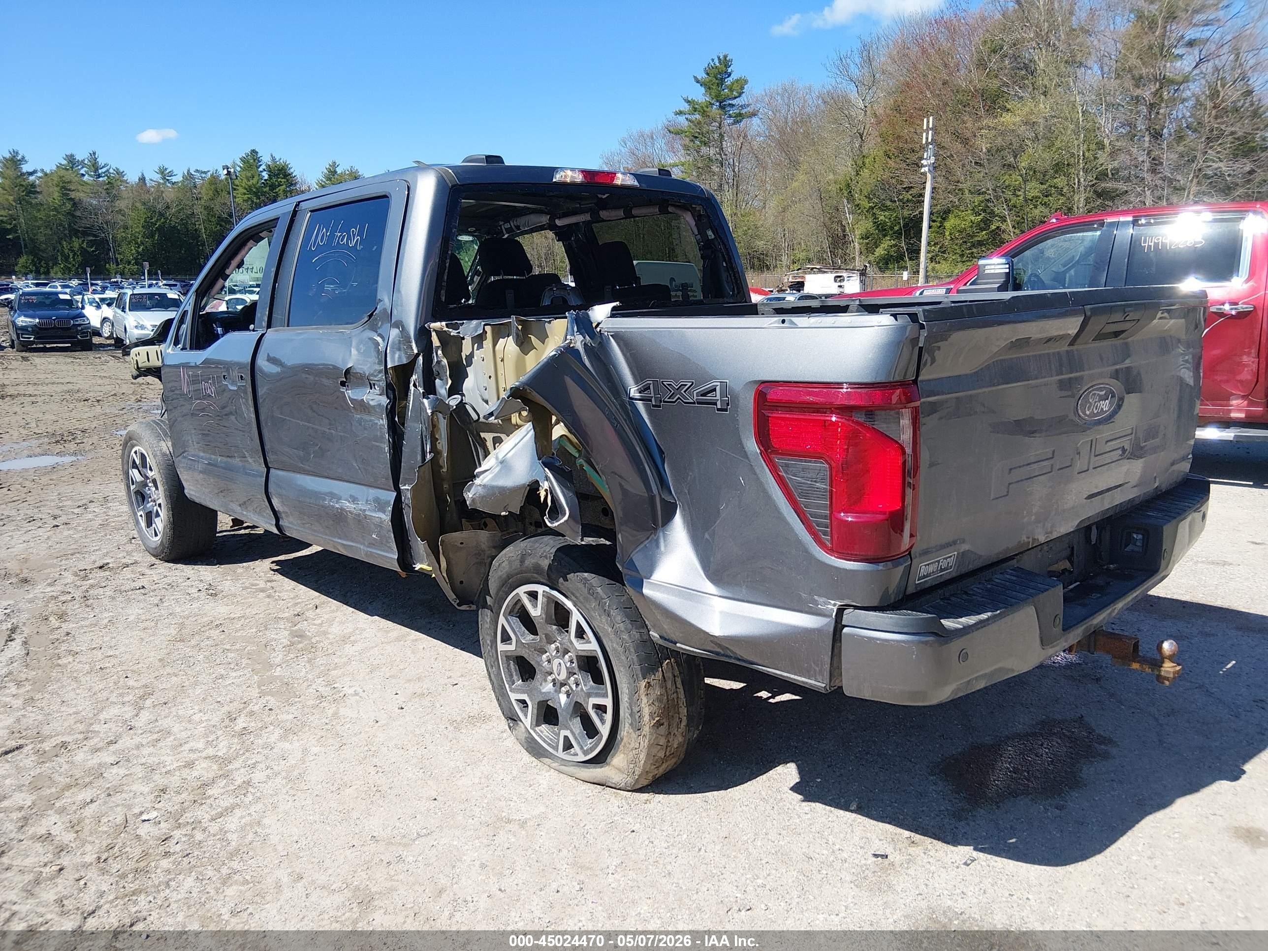 2024 Ford F-150 Stx Серый vin: 1FTEW2LPXRKD03345