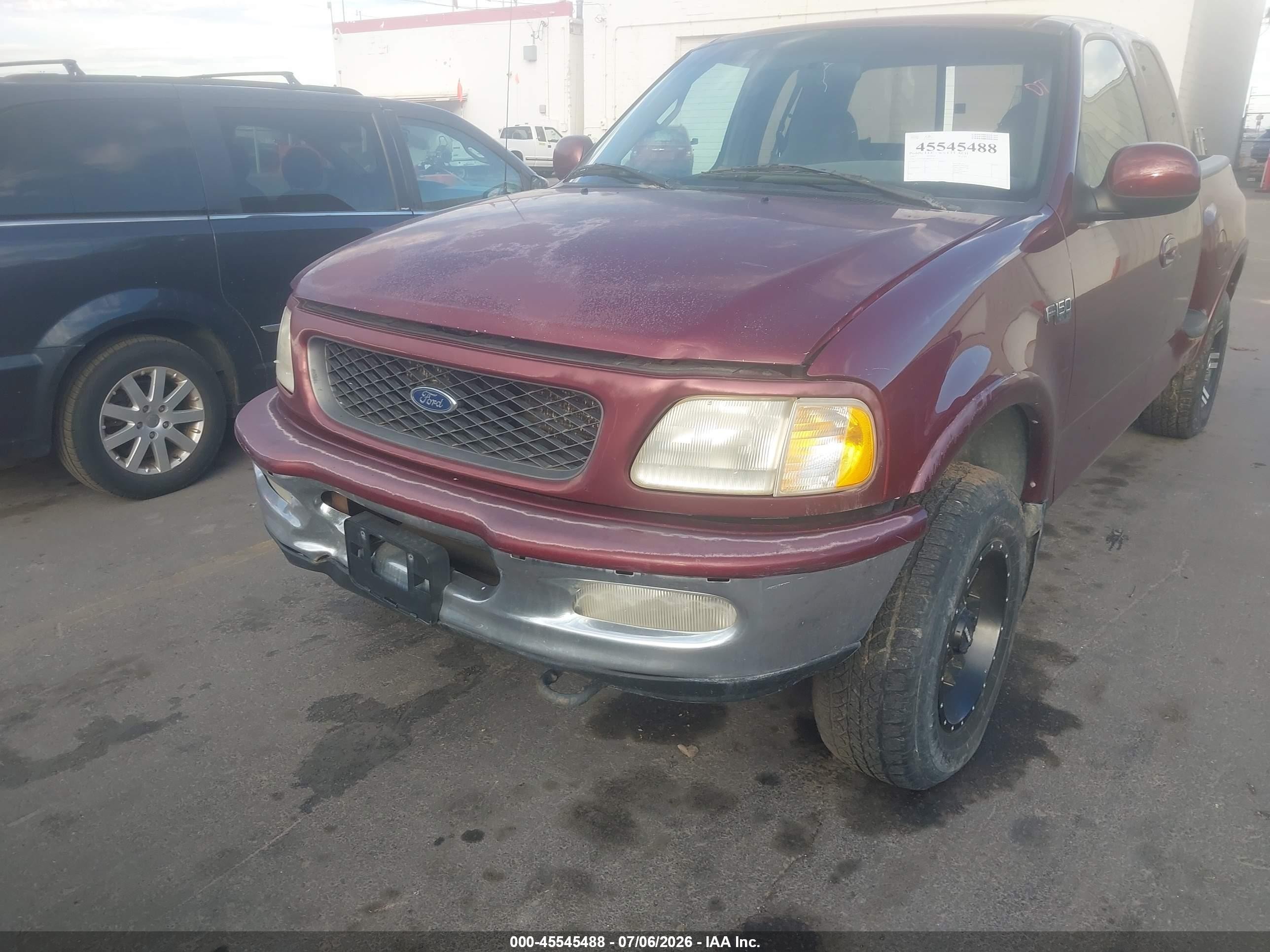 1997 Ford F-150 Lariat/xl/xlt Red vin: 1FTEX08L8VKC96753