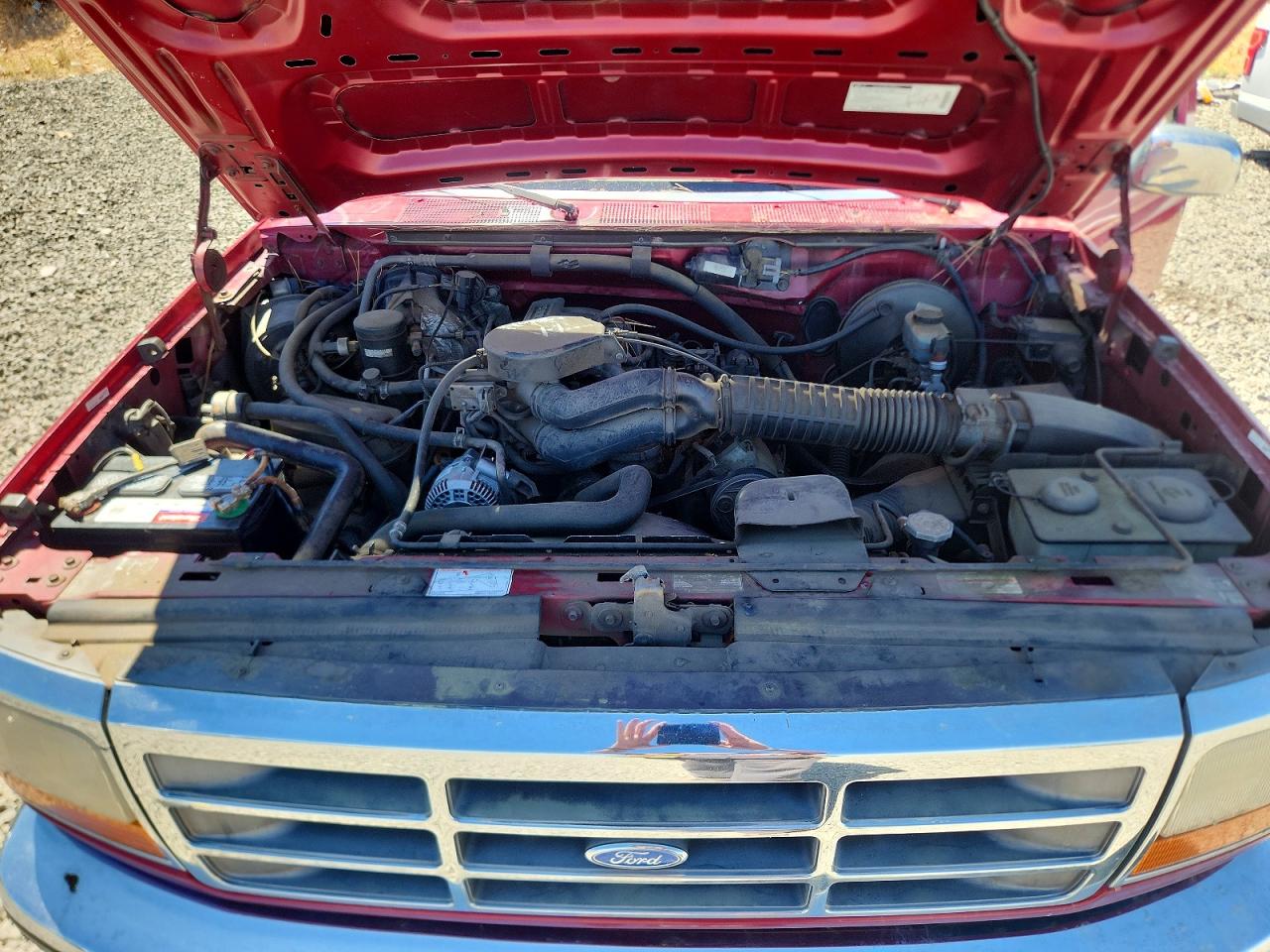 1995 Ford F150 Maroon vin: 1FTEX14H9SKA38499